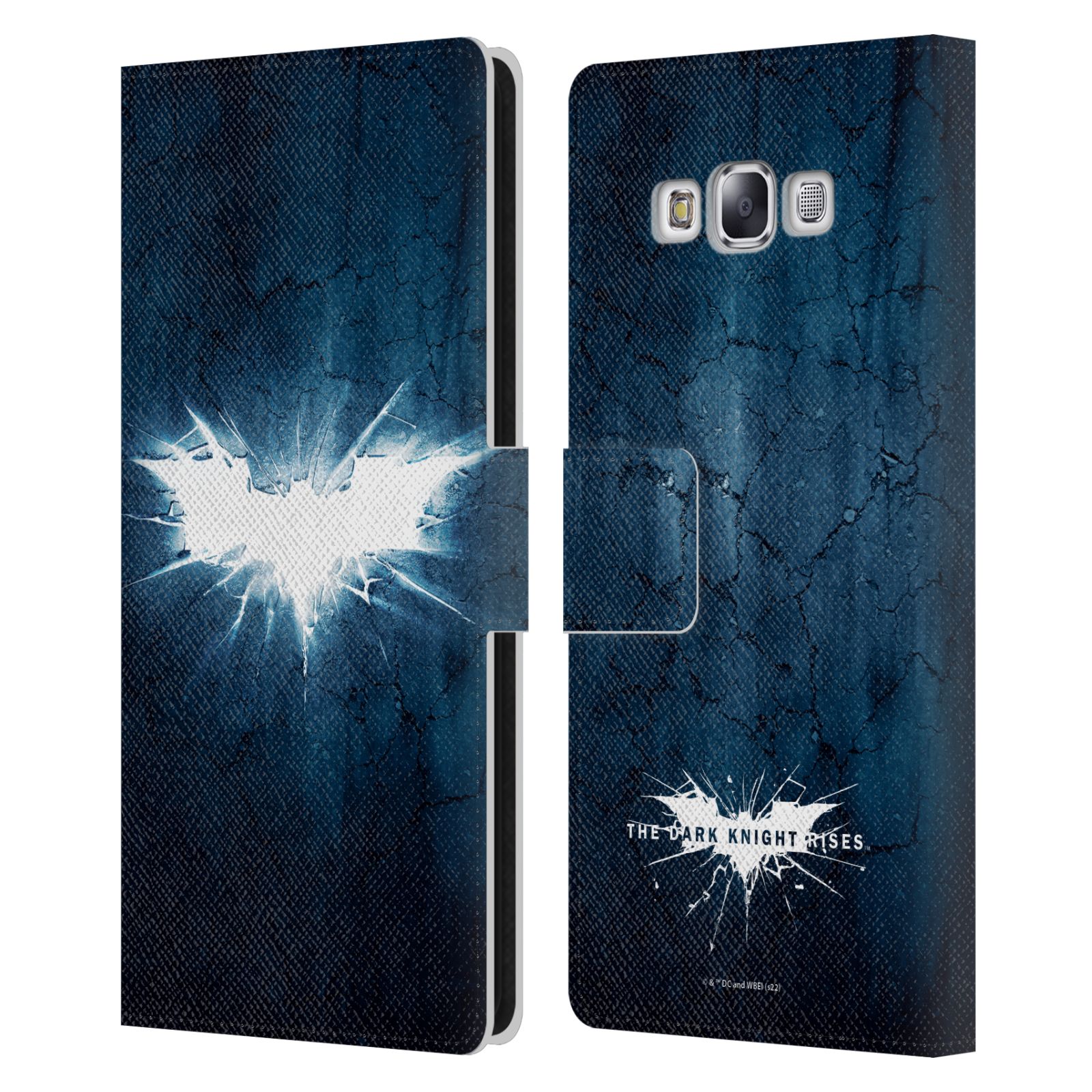 OFFICIAL THE DARK KNIGHT RISES LOGO LEATHER BOOK CASE FOR SAMSUNG PHONES 3 - Picture 8 of 9