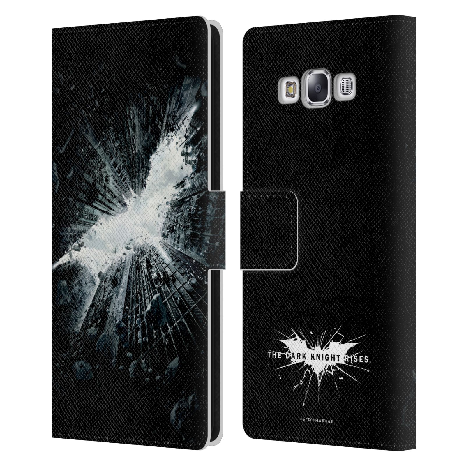 OFFICIAL THE DARK KNIGHT RISES LOGO LEATHER BOOK CASE FOR SAMSUNG PHONES 3 - Picture 9 of 9