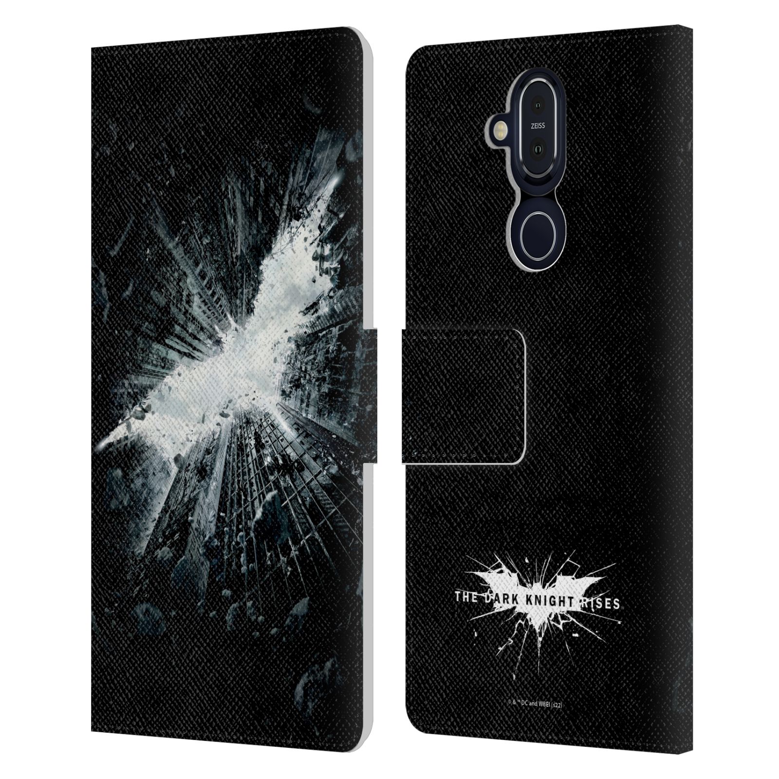 OFFICIAL THE DARK KNIGHT RISES LOGO LEATHER BOOK WALLET CASE FOR NOKIA PHONES - Picture 9 of 9