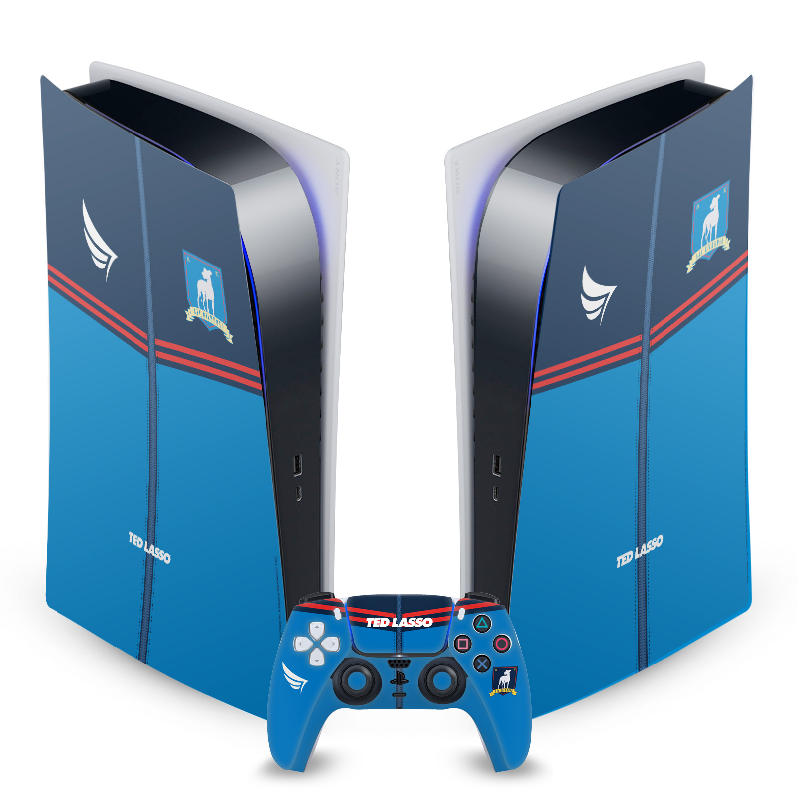 TED LASSO SEASON 1 GRAPHICS VINYL SKIN DECAL FOR SONY PS5 DIGITAL EDITION BUNDLE