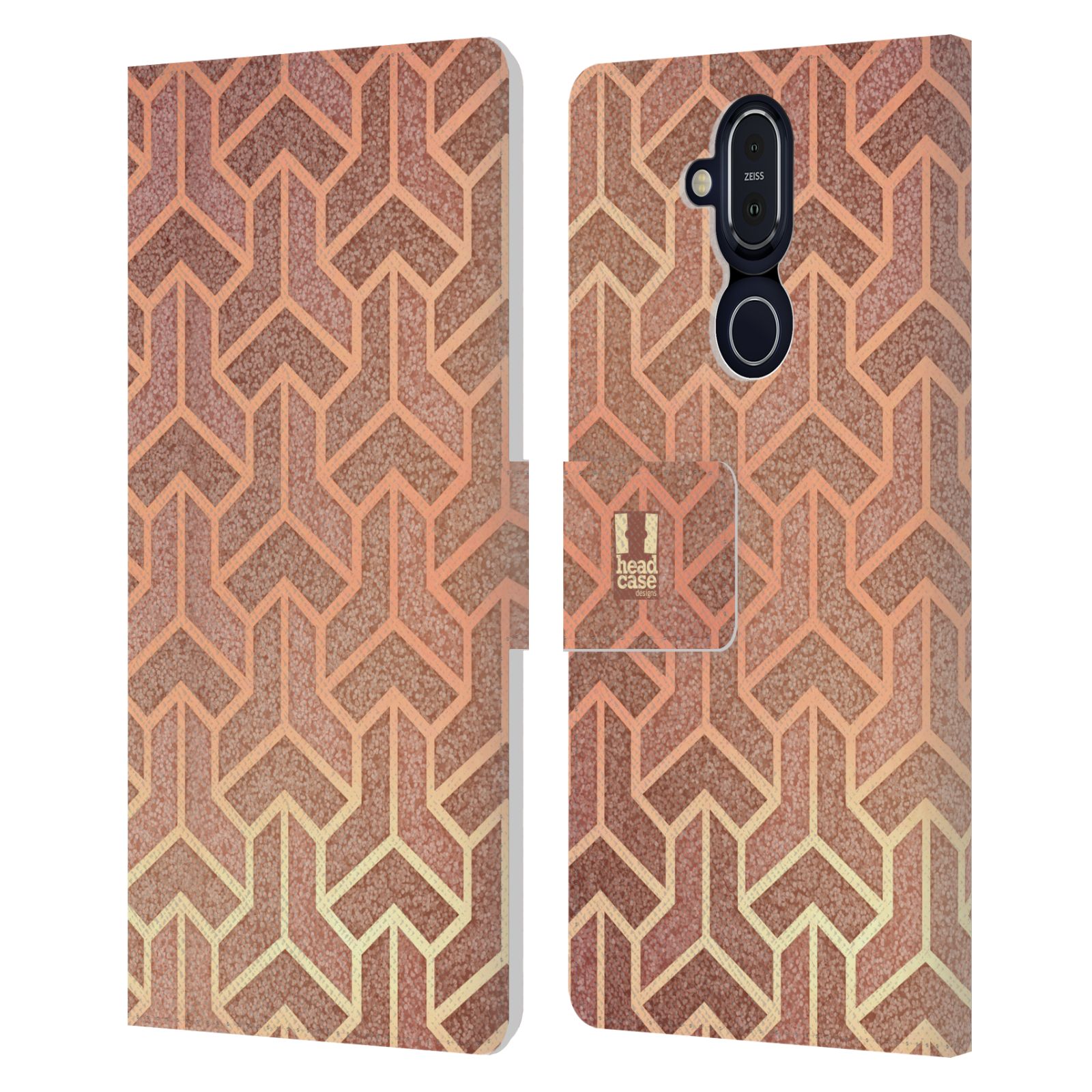 HEAD CASE DESIGNS TEXTURED ART DECO PATTERNS LEATHER BOOK CASE FOR NOKIA PHONES - Picture 8 of 10