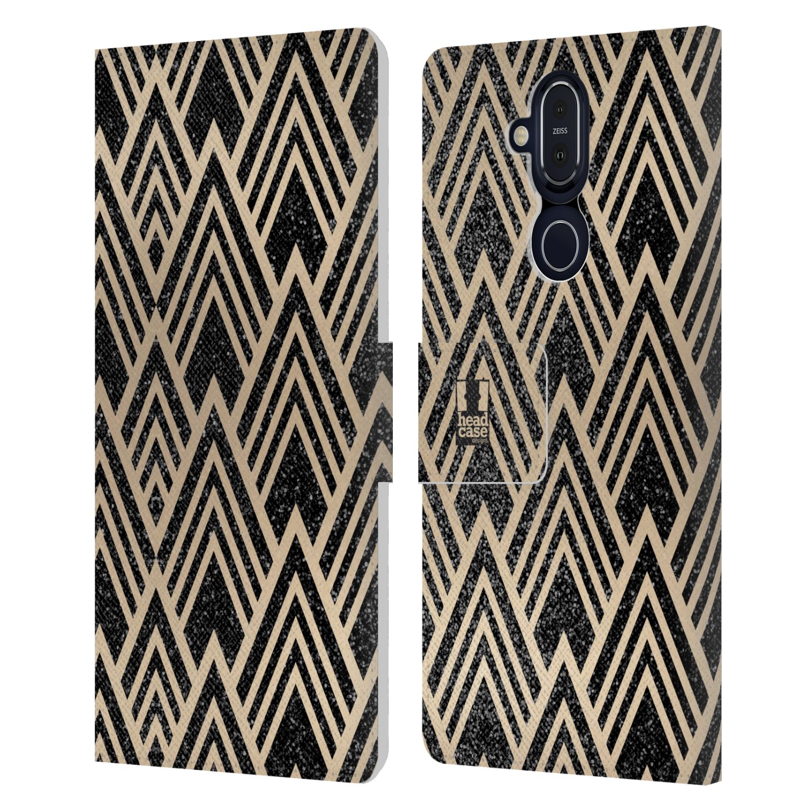 HEAD CASE DESIGNS TEXTURED ART DECO PATTERNS LEATHER BOOK CASE FOR NOKIA PHONES - Picture 9 of 10