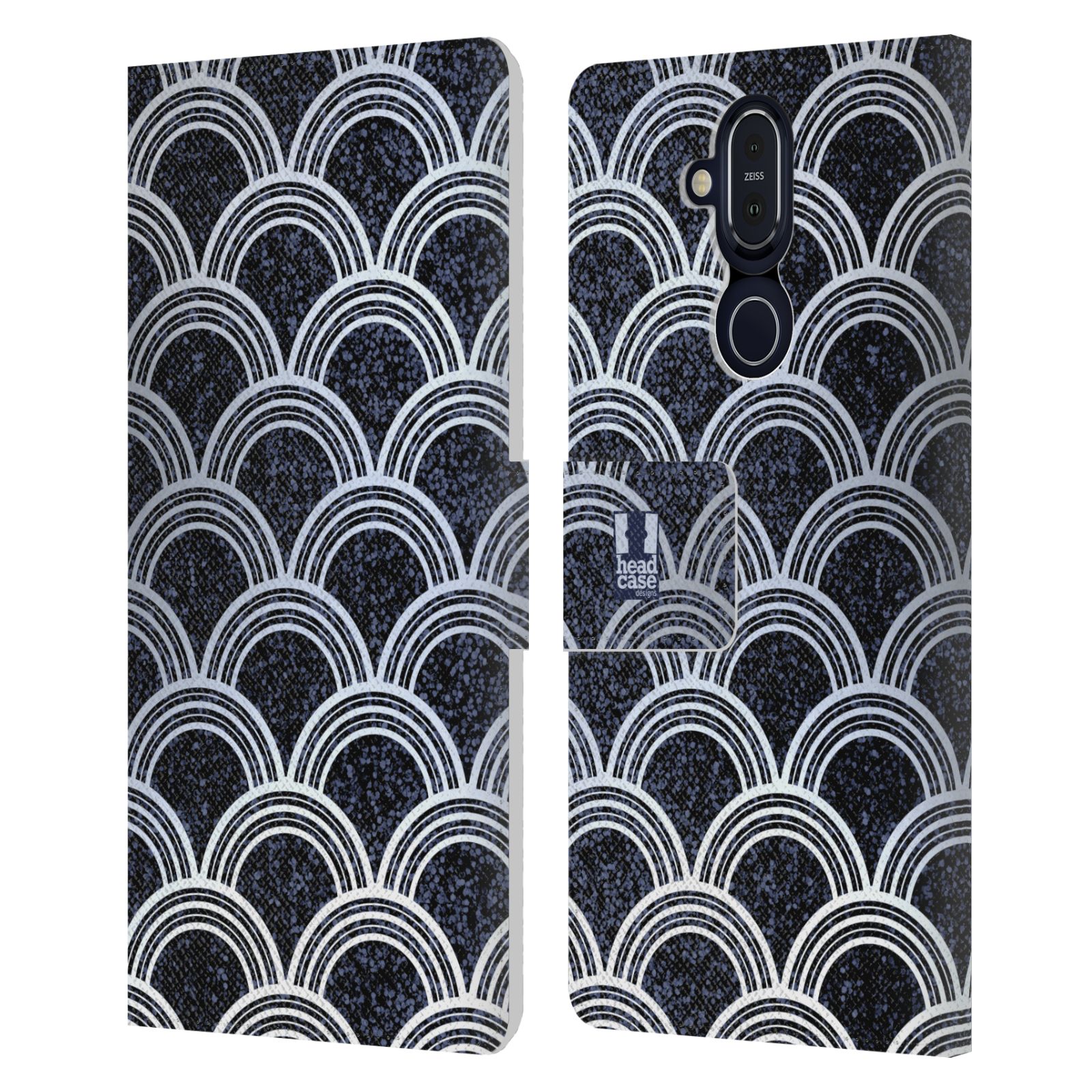 HEAD CASE DESIGNS TEXTURED ART DECO PATTERNS LEATHER BOOK CASE FOR NOKIA PHONES - Picture 10 of 10