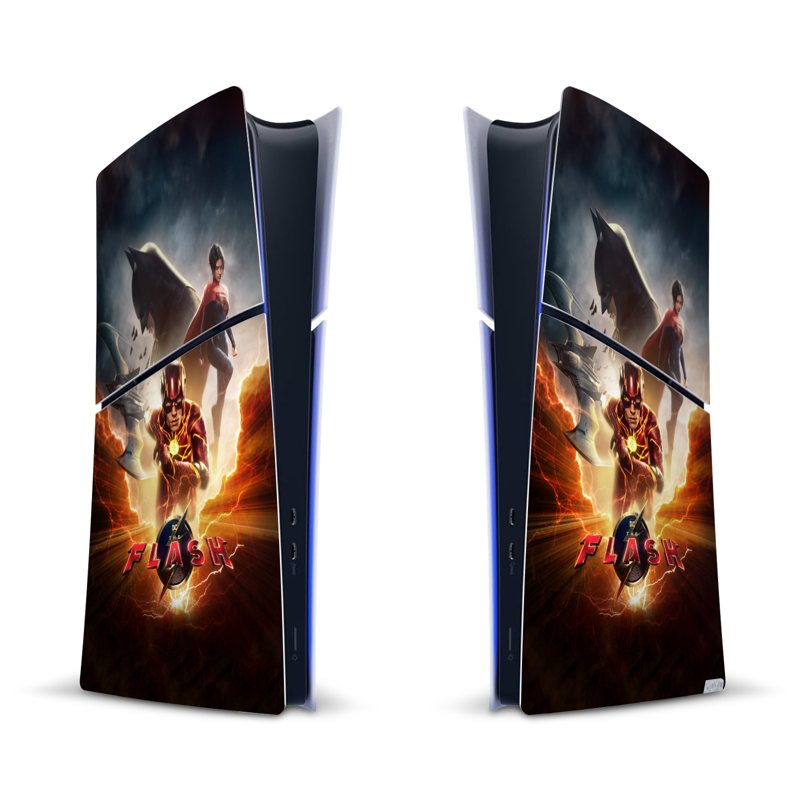 THE FLASH 2023 GRAPHIC ART VINYL SKIN DECAL FOR PS5 SLIM DIGITAL EDITION CONSOLE