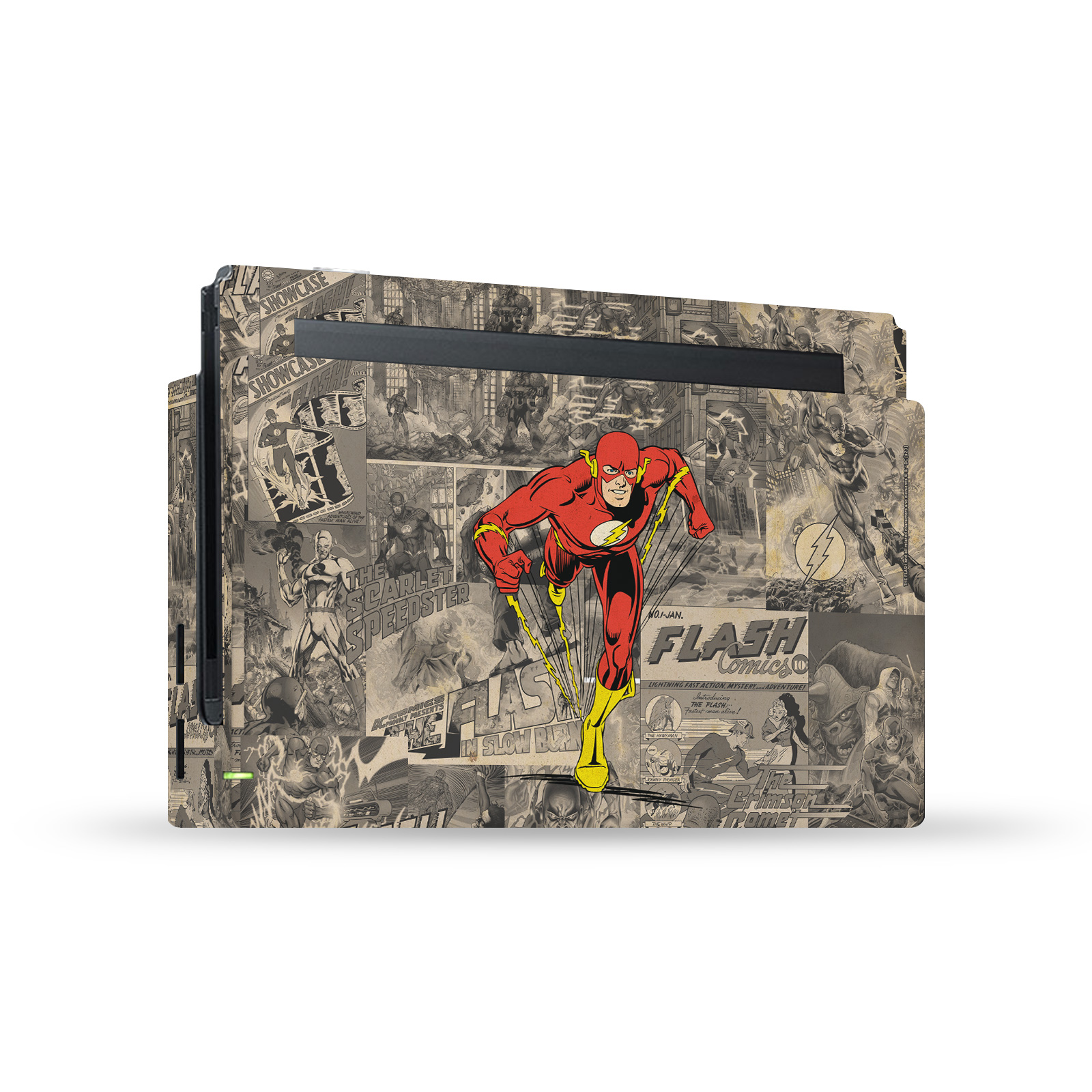 THE FLASH DC COMICS COMIC BOOK ART VINYL SKIN FOR NINTENDO SWITCH CONSOLE & DOCK