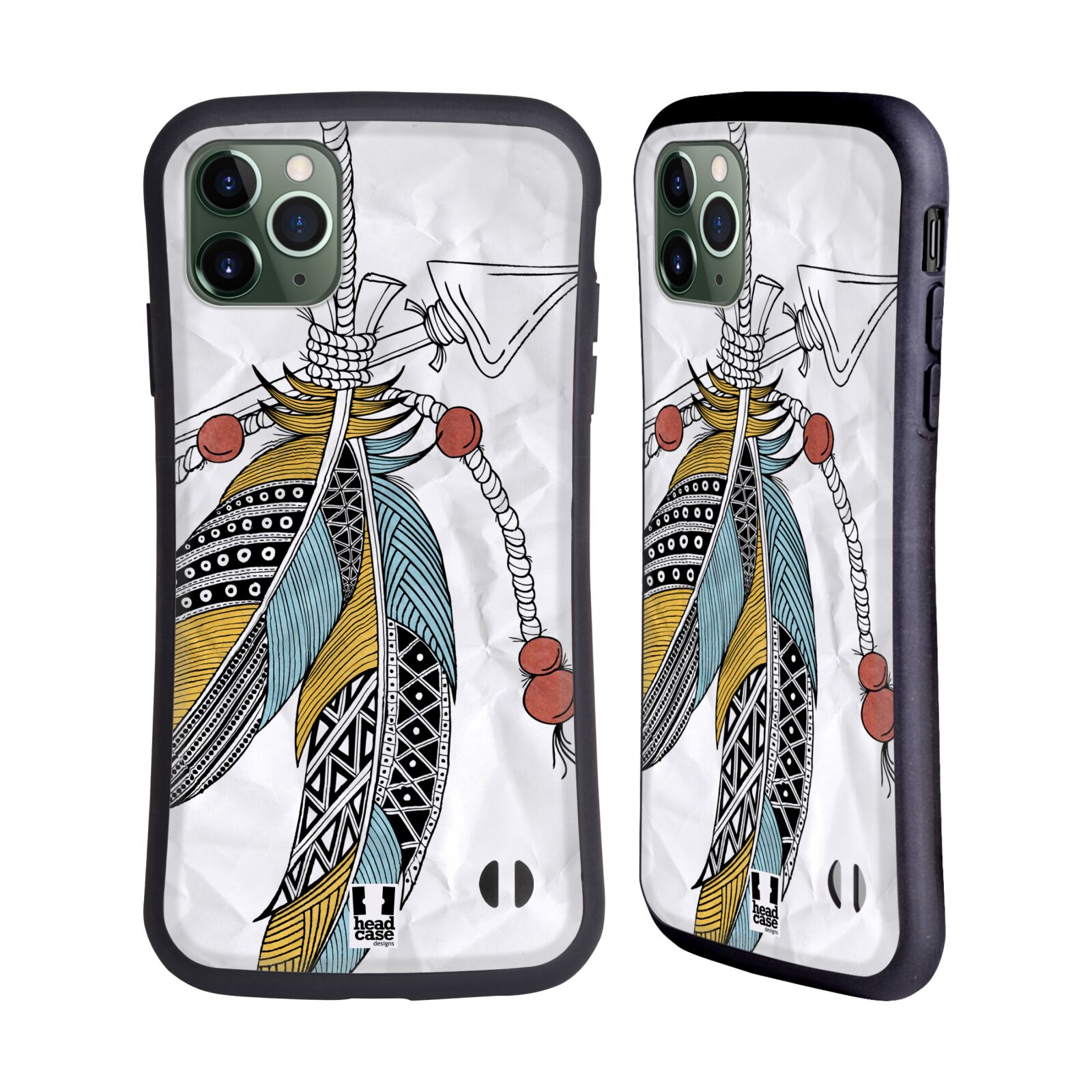 FUNDA HÍBRIDA HEAD CASE DESIGNS PLUMAS TRIBALES PARA TELÉFONOS APPLE iPHONES - Imagen 9 de 12
