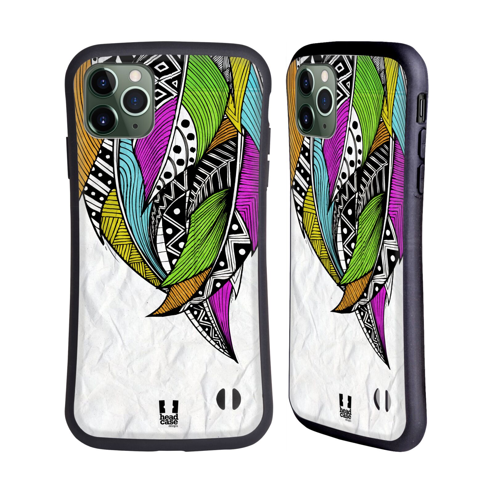 FUNDA HÍBRIDA HEAD CASE DESIGNS PLUMAS TRIBALES PARA TELÉFONOS APPLE iPHONES - Imagen 12 de 12