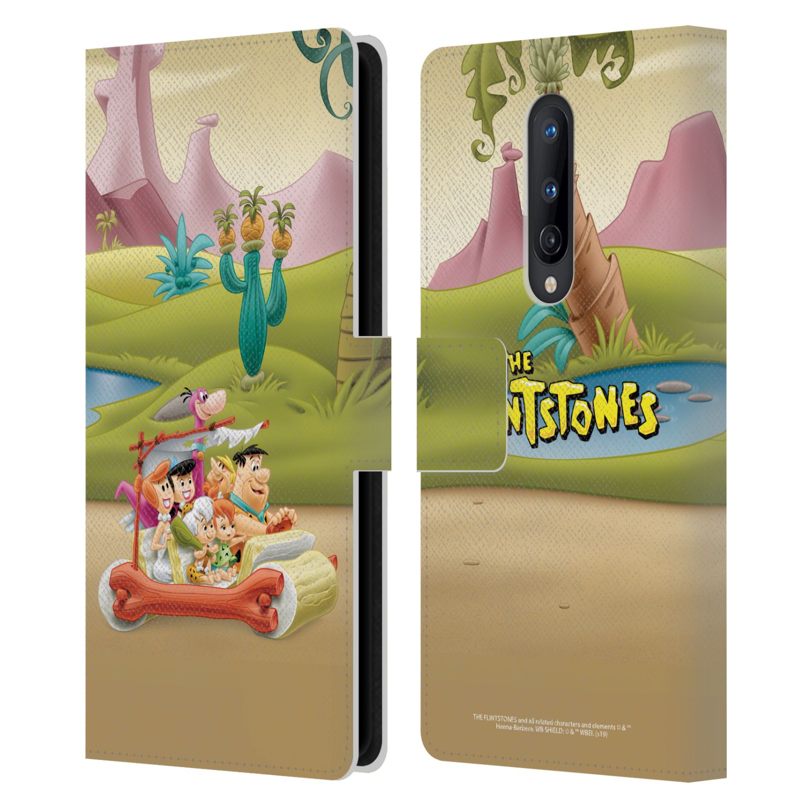 OFFICIAL THE FLINTSTONES CHARACTERS LEATHER BOOK WALLET CASE FOR ONEPLUS PHONES - Picture 13 of 15