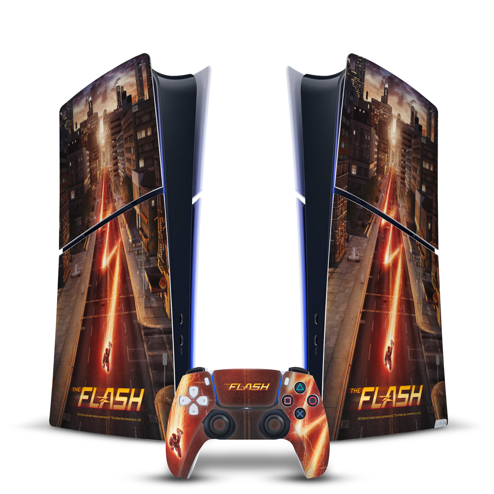 THE FLASH TV SERIES POSTER VINYL SKIN FOR PS5 SLIM DIGITAL CONSOLE & CONTROLLER