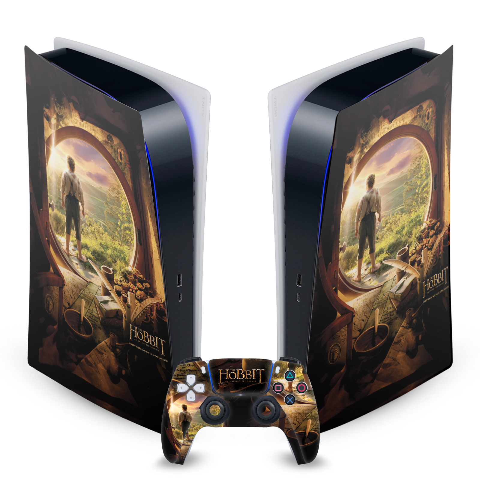 THE HOBBIT AN UNEXPECTED JOURNEY ART VINYL SKIN SONY PS5 DIGITAL EDITION BUNDLE