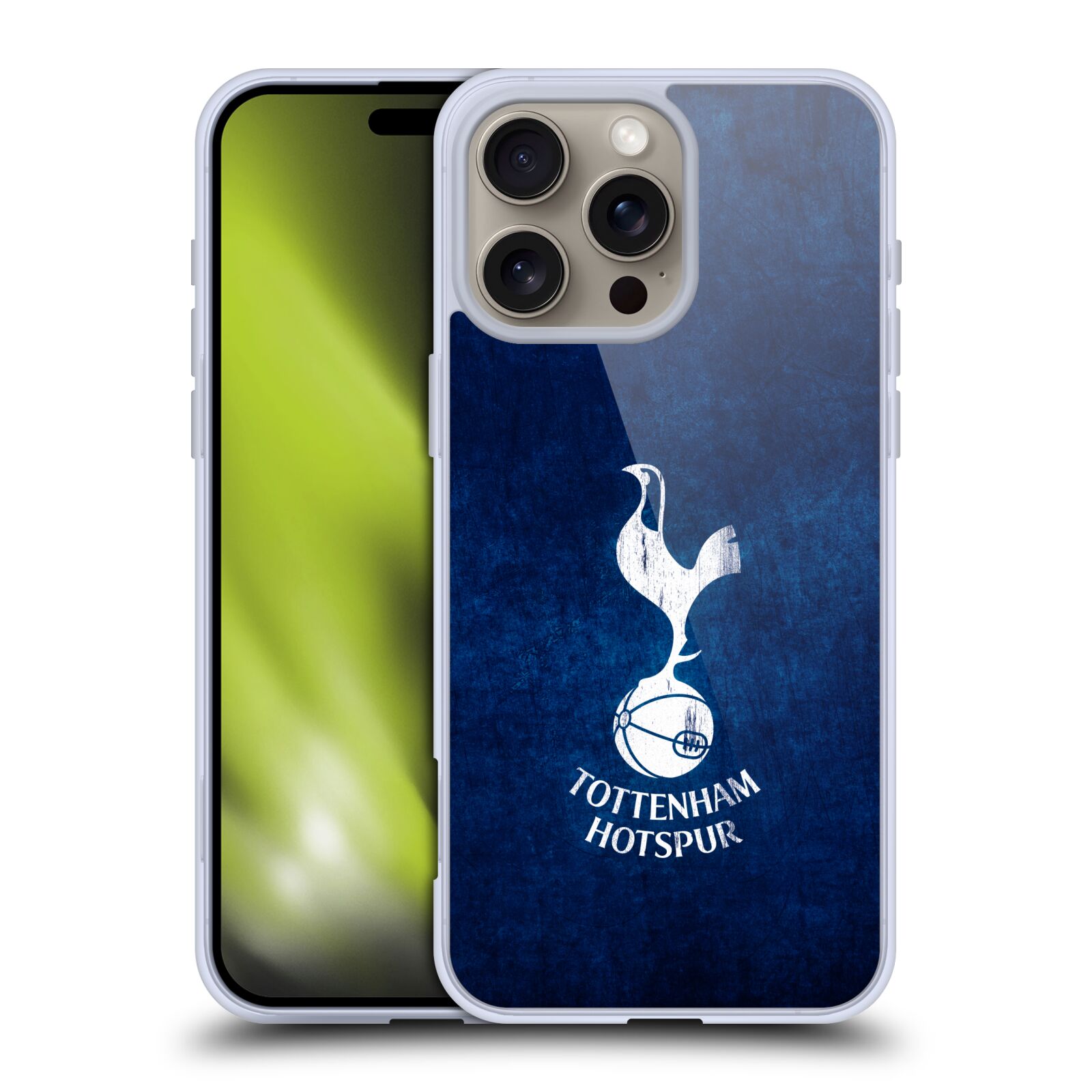 Silikonové lesklé pouzdro Apple iPhone 16 Pro Max - Tottenham Hotspur F.C. (Lesklý silikonový kryt, obal, pouzdro na mobilní telefon Apple iPhone 16 Pro Max s licencovaným motivem Tottenham Hotspur F.C.)