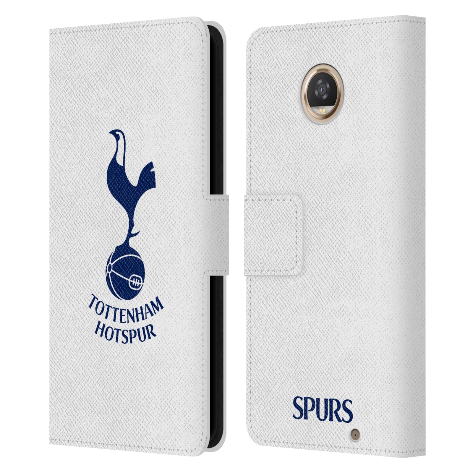 OFFICIAL TOTTENHAM HOTSPUR F.C. BADGE LEATHER BOOK CASE FOR MOTOROLA PHONES - Picture 11 of 22
