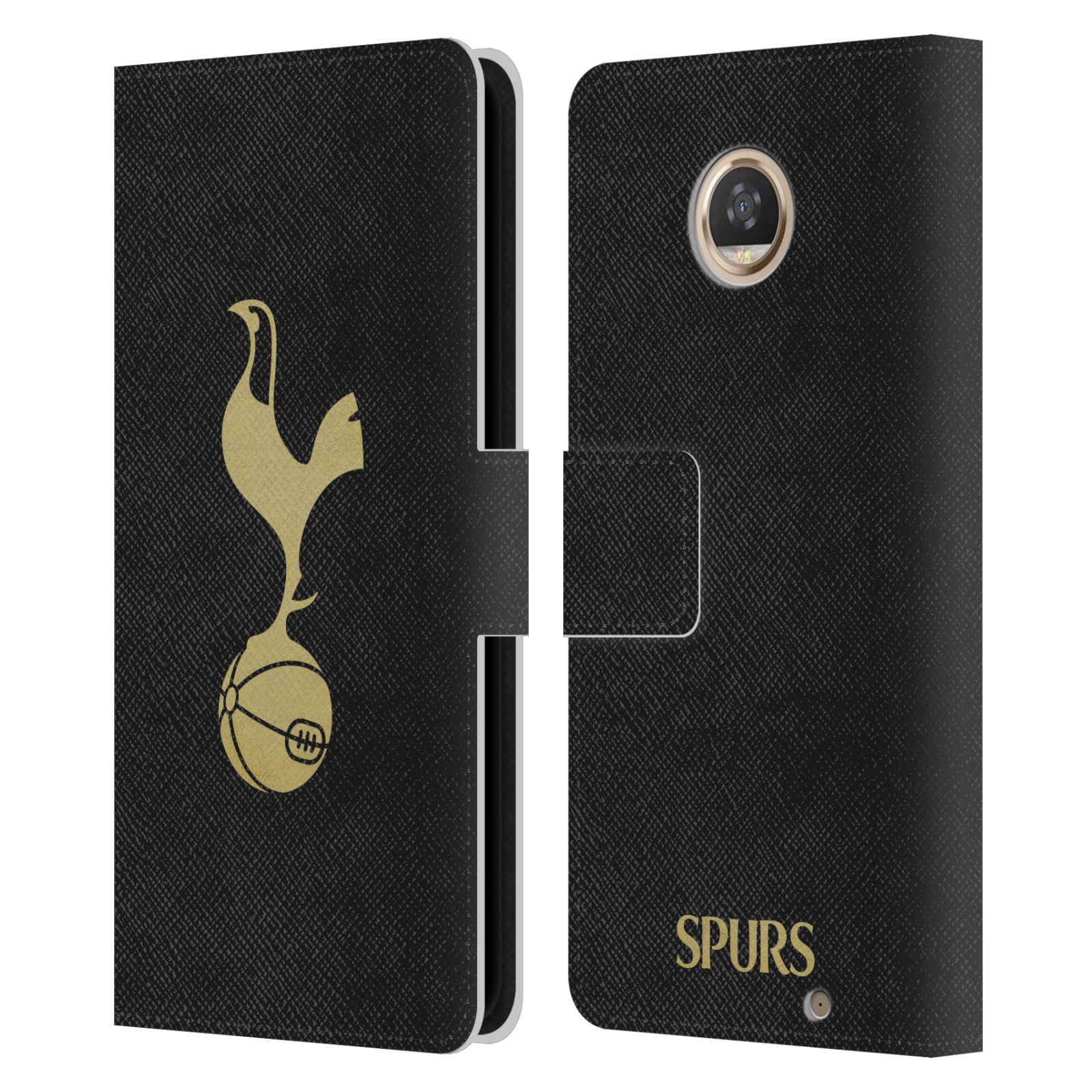 OFFICIAL TOTTENHAM HOTSPUR F.C. BADGE LEATHER BOOK CASE FOR MOTOROLA PHONES - Picture 8 of 22