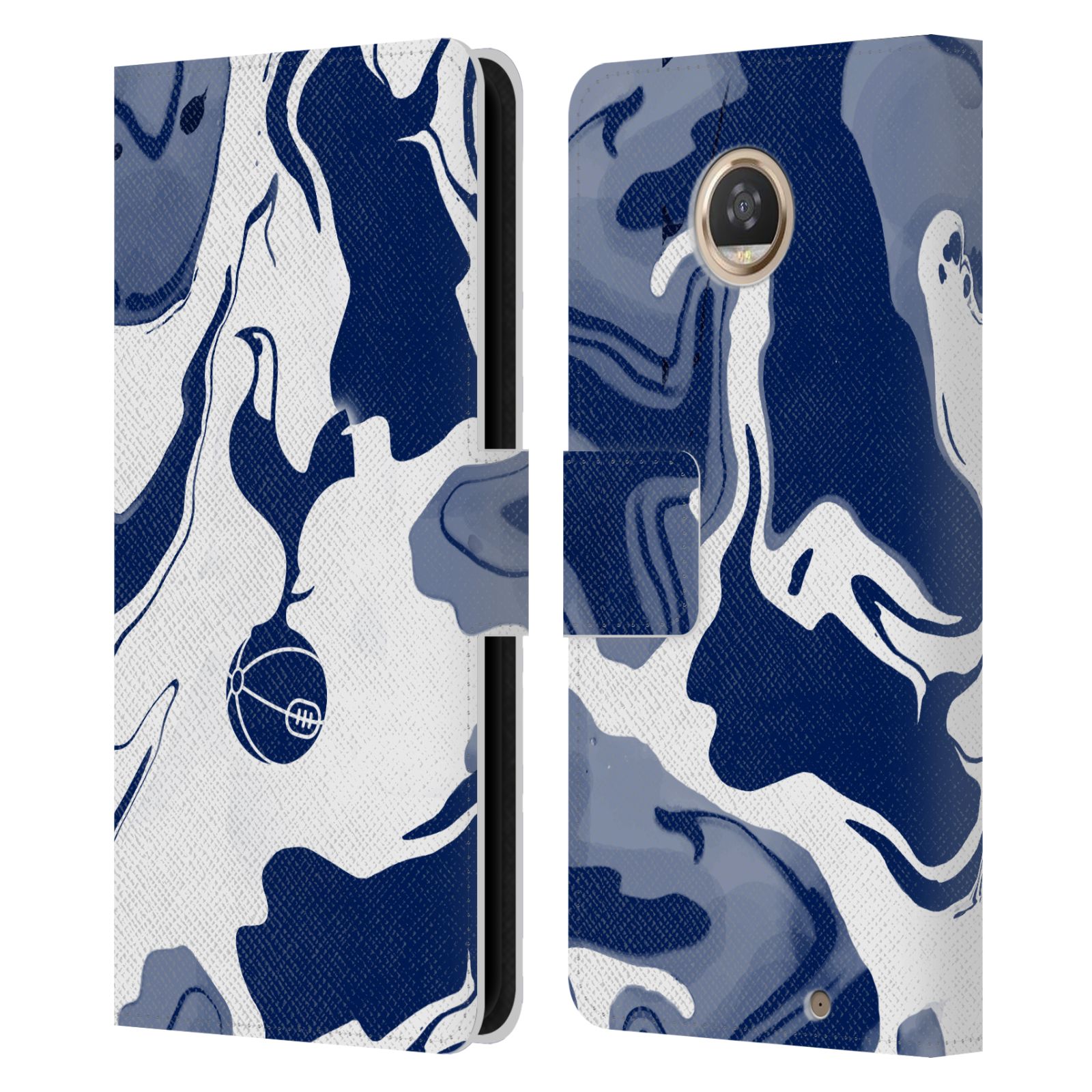 OFFICIAL TOTTENHAM HOTSPUR F.C. BADGE LEATHER BOOK CASE FOR MOTOROLA PHONES - Picture 10 of 22
