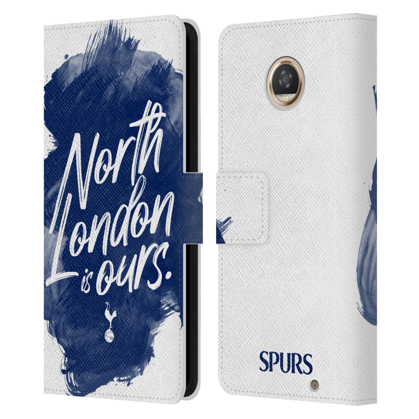 OFFICIAL TOTTENHAM HOTSPUR F.C. BADGE LEATHER BOOK CASE FOR MOTOROLA PHONES - Picture 18 of 22