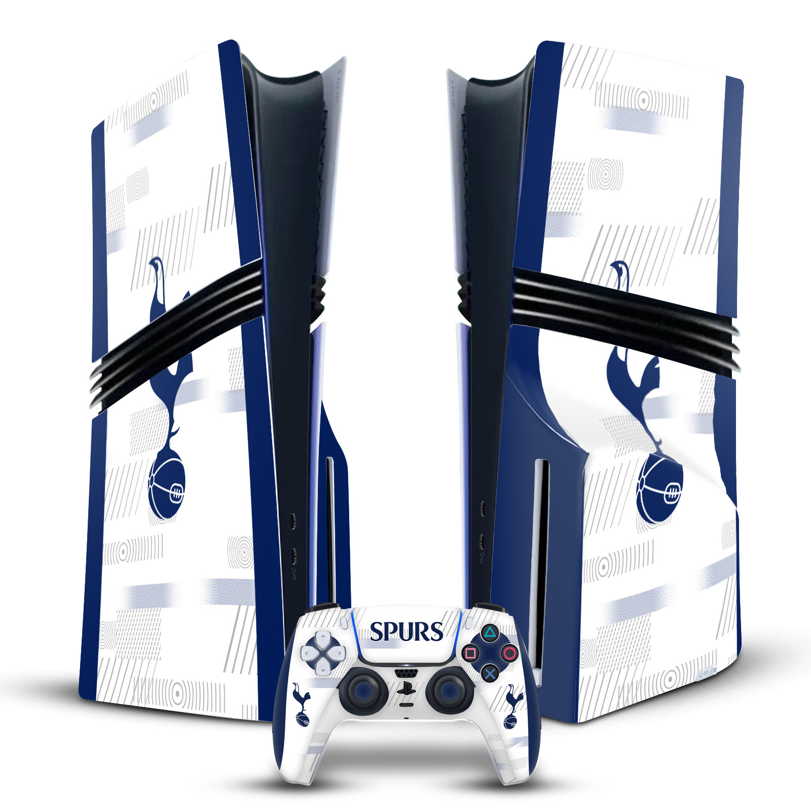 TOTTENHAM HOTSPUR F.C. 2023/24 BADGE VINYL SKIN FOR PS5 PRO DISC EDITION BUNDLE - Picture 7 of 7