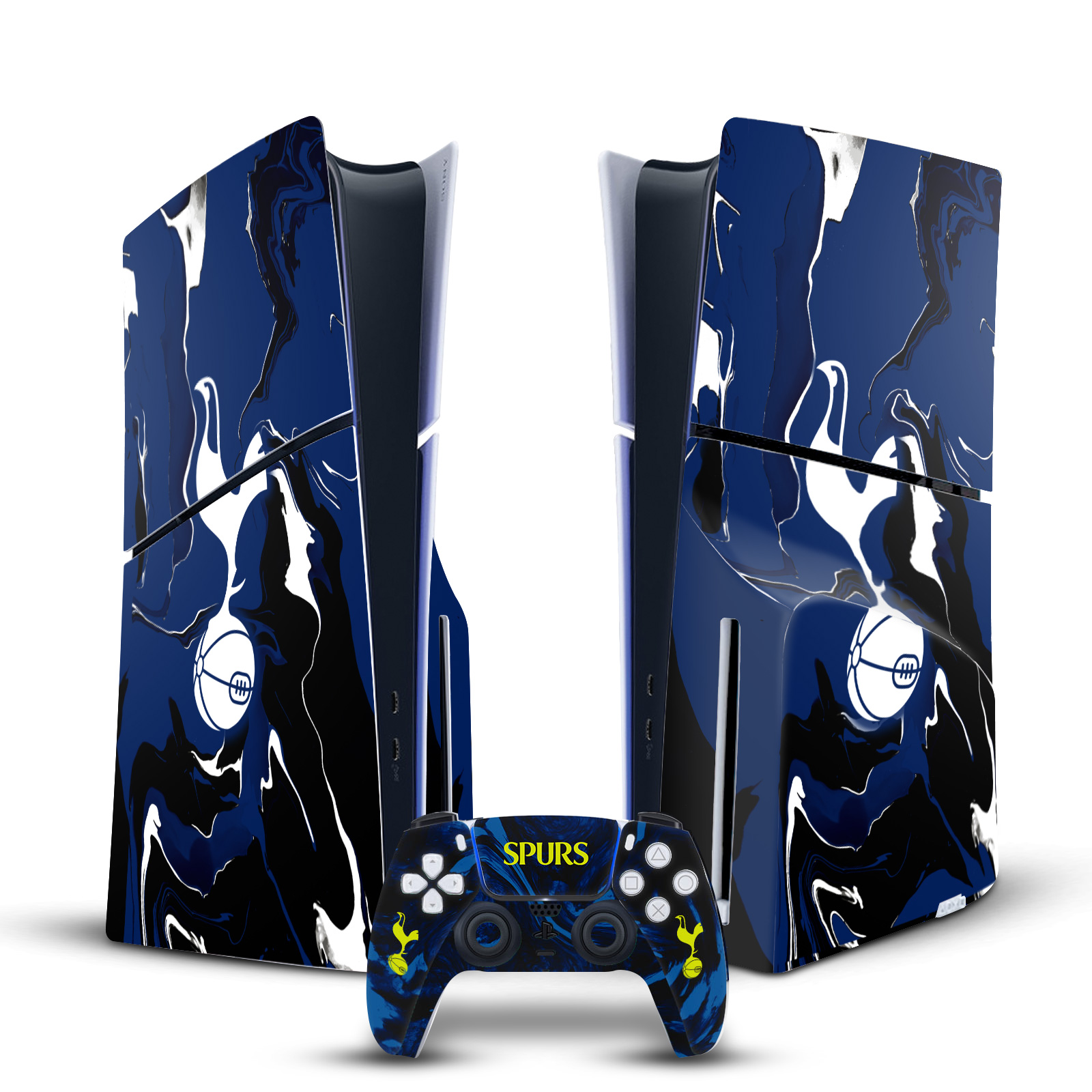 TOTTENHAM HOTSPUR F.C. LOGO ART VINYL SKIN FOR PS5 SLIM DISC EDITION BUNDLE