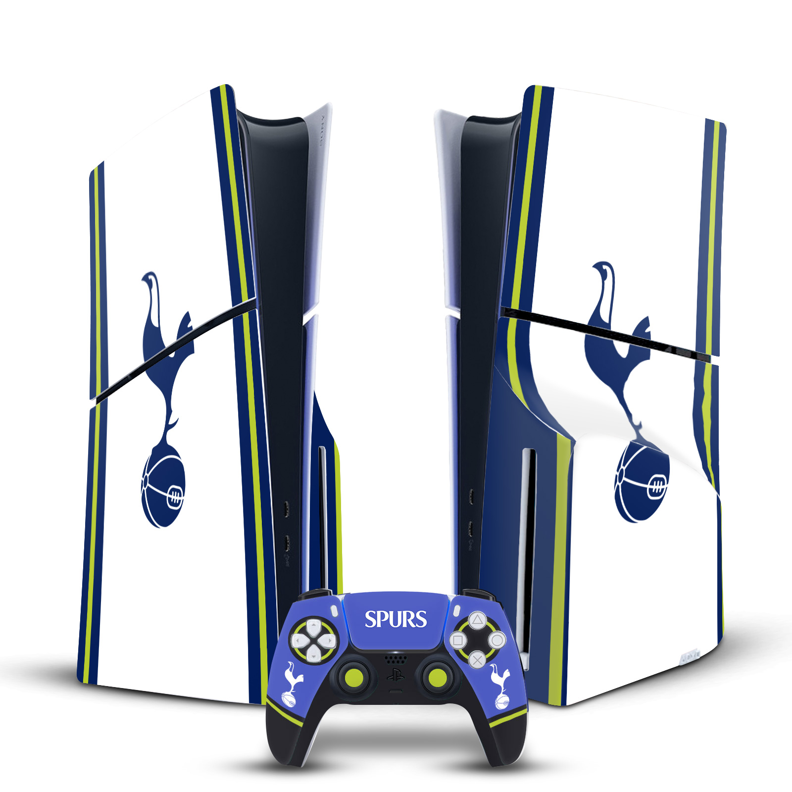 TOTTENHAM HOTSPUR F.C. LOGO ART VINYL SKIN FOR PS5 SLIM DISC EDITION BUNDLE