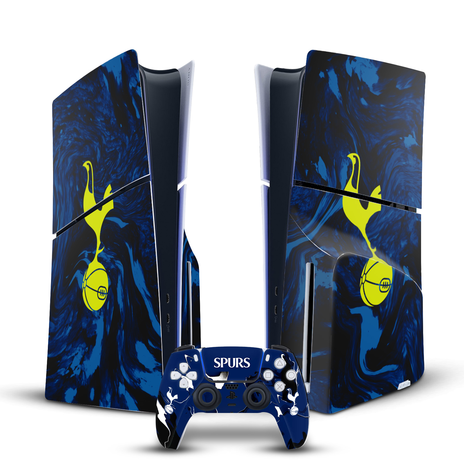 TOTTENHAM HOTSPUR F.C. LOGO ART VINYL SKIN FOR PS5 SLIM DISC EDITION BUNDLE