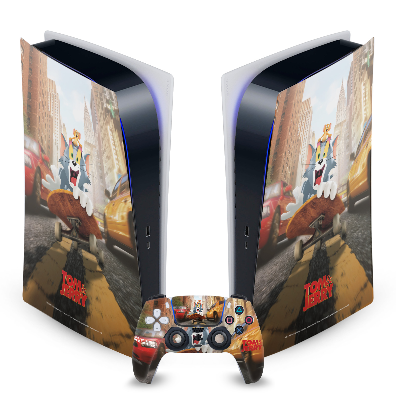 TOM AND JERRY MOVIE (2021) GRAPHICS VINYL SKIN SONY PS5 DIGITAL EDITION BUNDLE