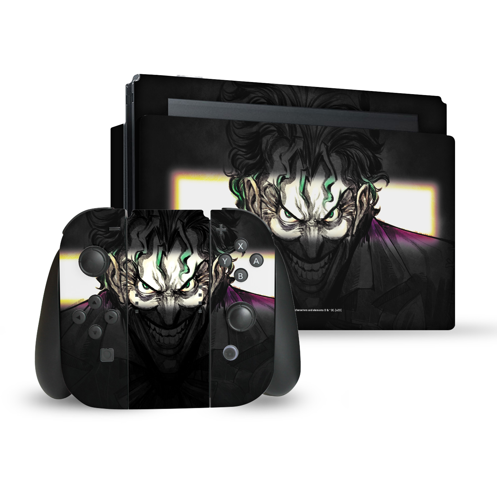 OFFICIAL THE JOKER DC COMICS CHARACTER ART VINYL SKIN FOR NINTENDO SWITCH BUNDLE