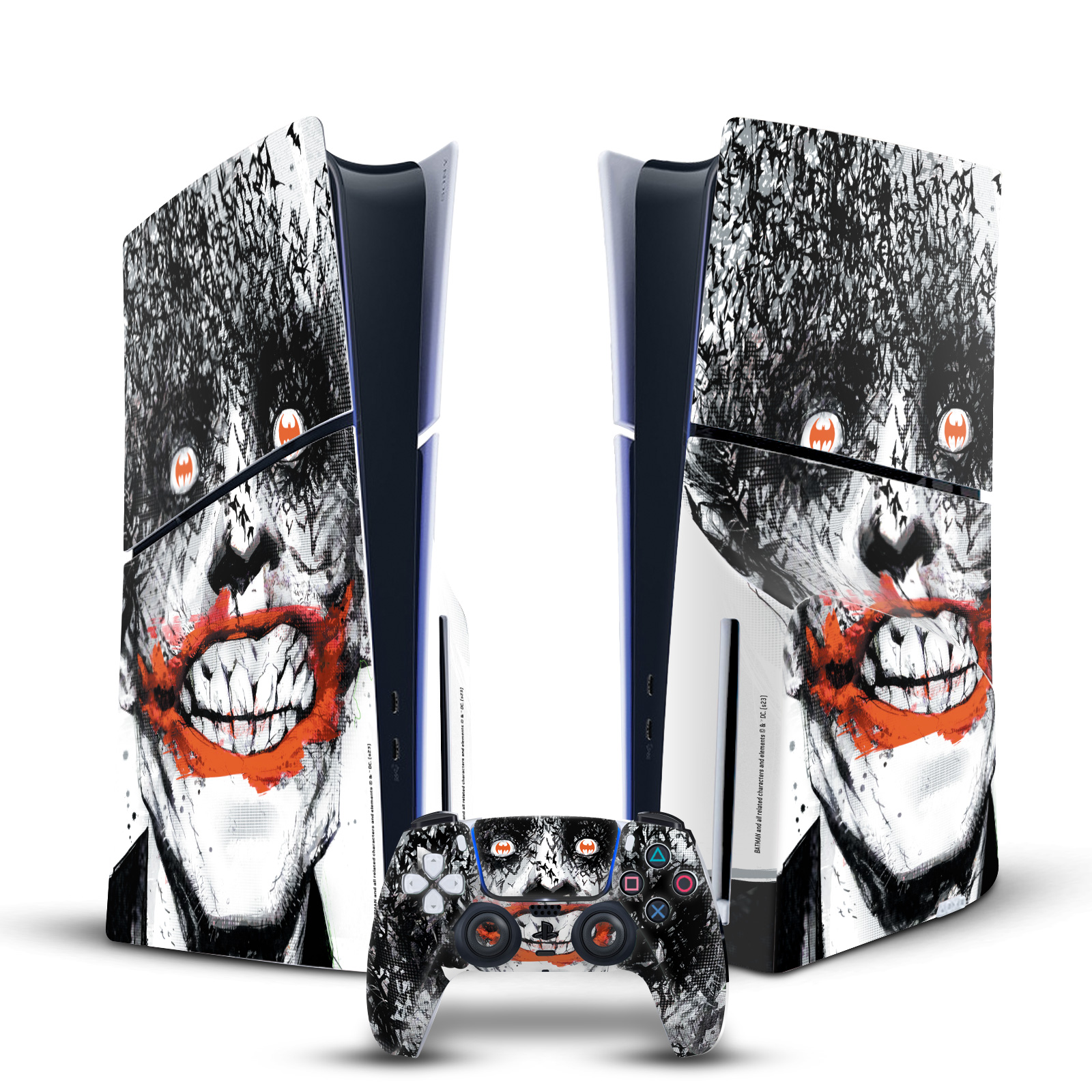 JOKER DC COMICS CHARACTER ART VINYL SKIN FOR PS5 SLIM DISC CONSOLE & CONTROLLER