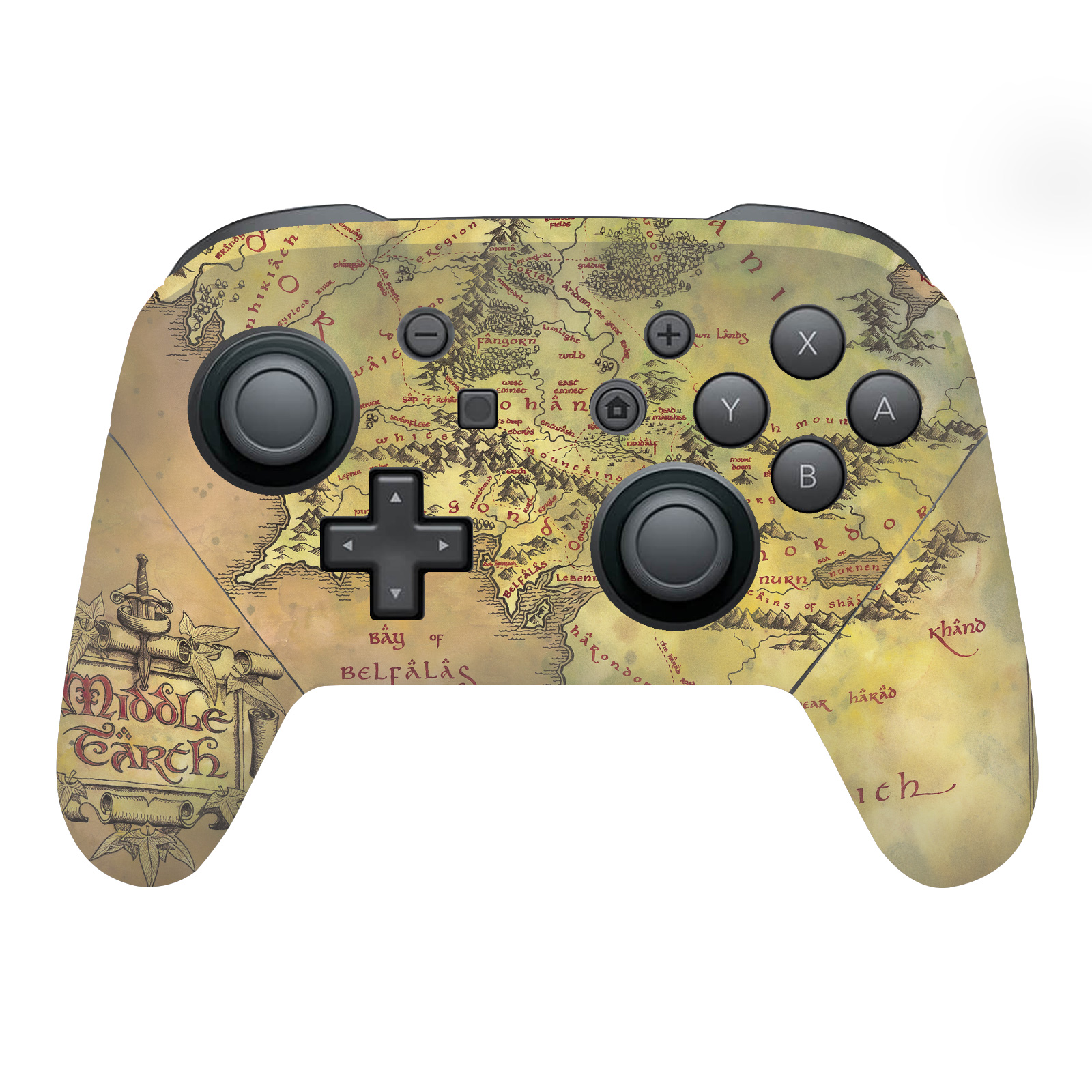 LOTR THE FELLOWSHIP OF THE RING ART VINYL SKIN NINTENDO SWITCH PRO CONTROLLER - Afbeelding 7 van 7