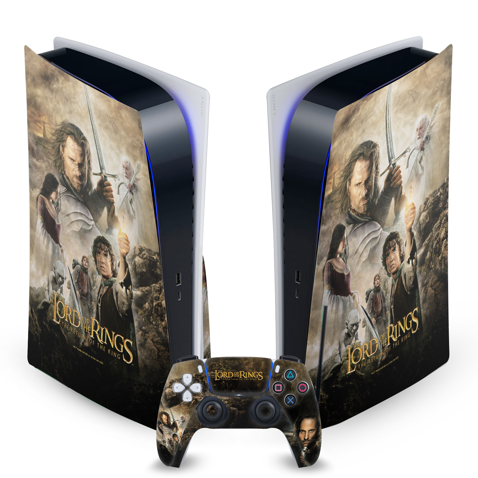 LOTR THE RETURN OF THE KING POSTERS VINYL SKIN FOR SONY PS5 DISC EDITION BUNDLE