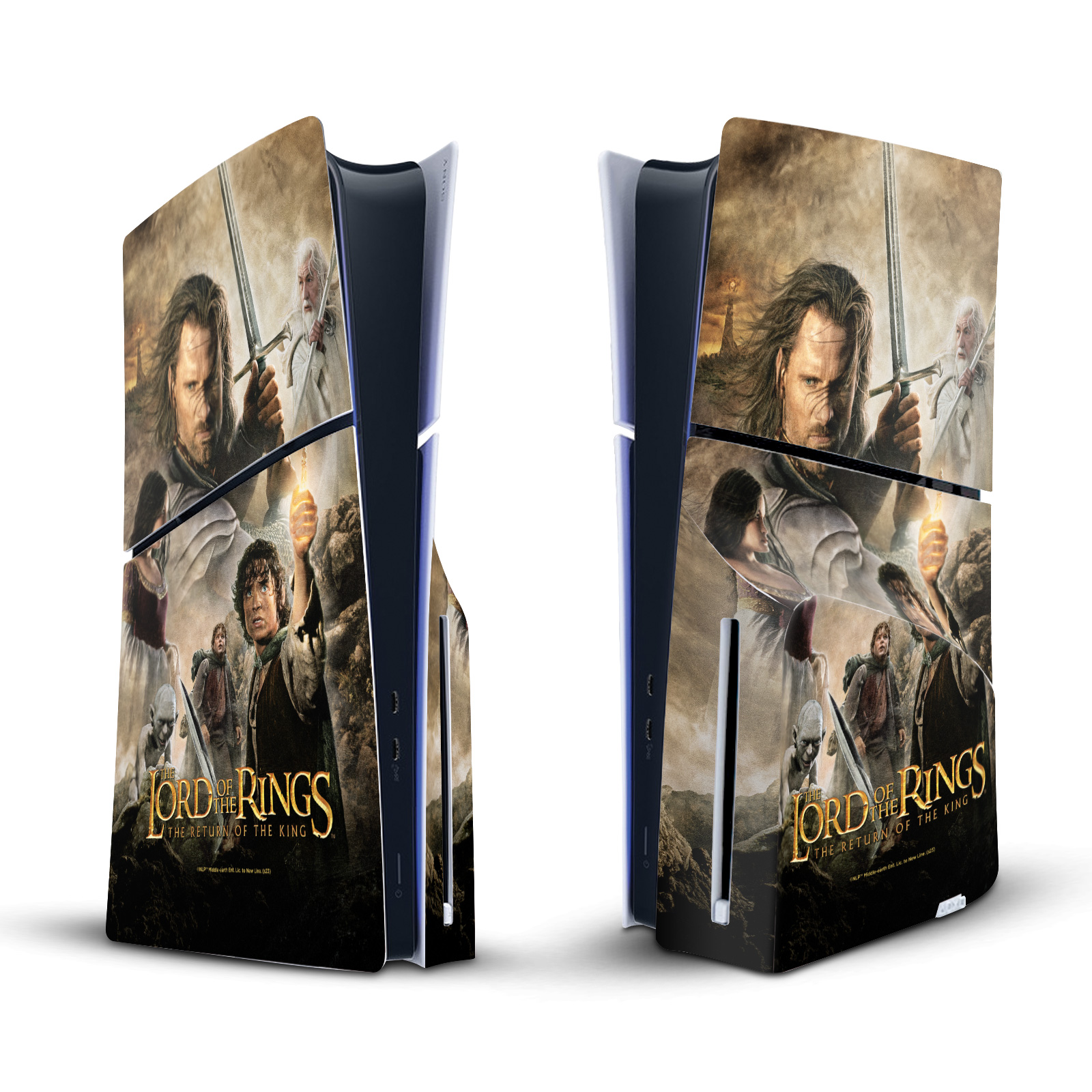 LOTR THE RETURN OF THE KING POSTERS VINYL SKIN FOR SONY PS5 SLIM DISC CONSOLE