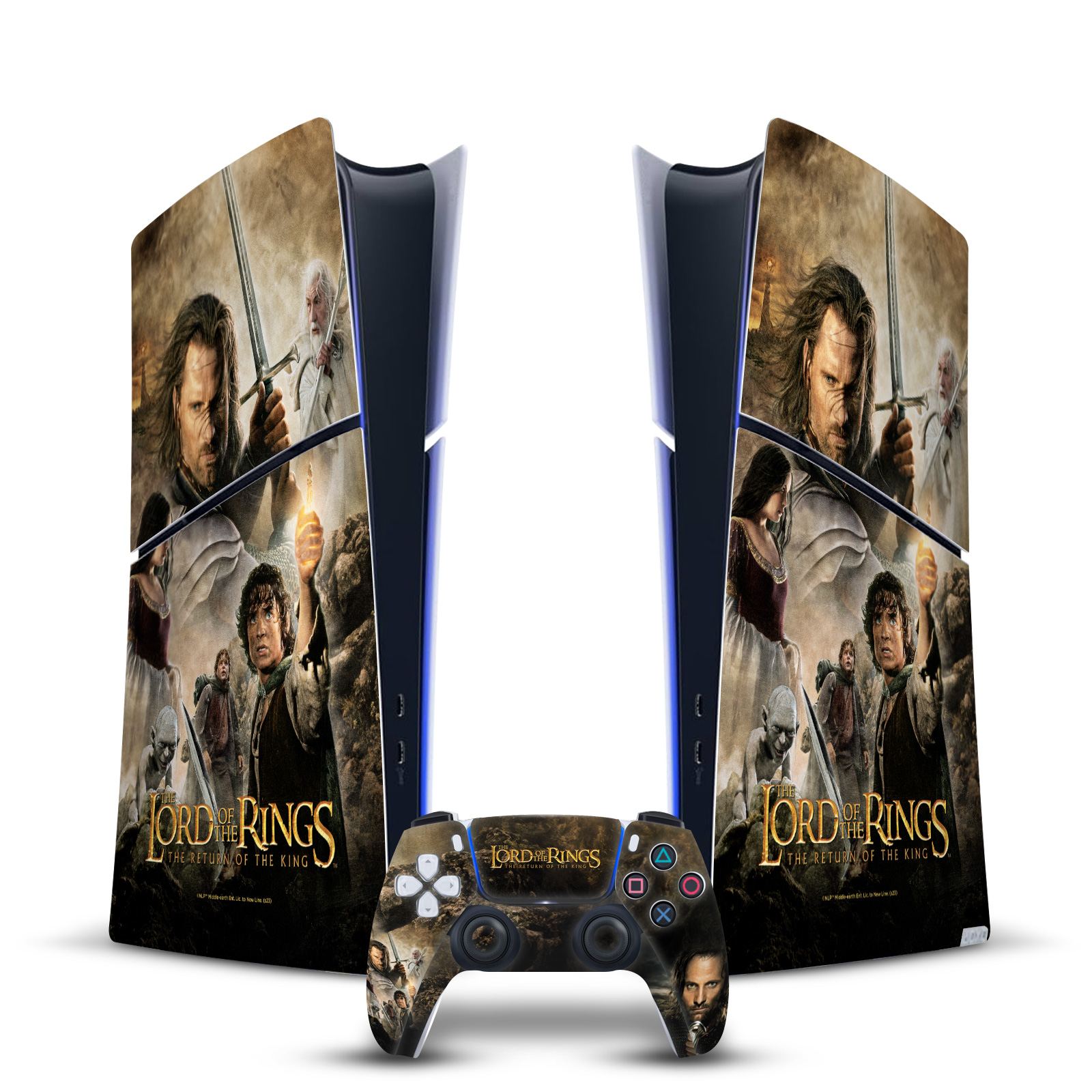 LOTR THE RETURN OF THE KING POSTERS VINYL SKIN DECAL FOR PS5 SLIM DIGITAL BUNDLE