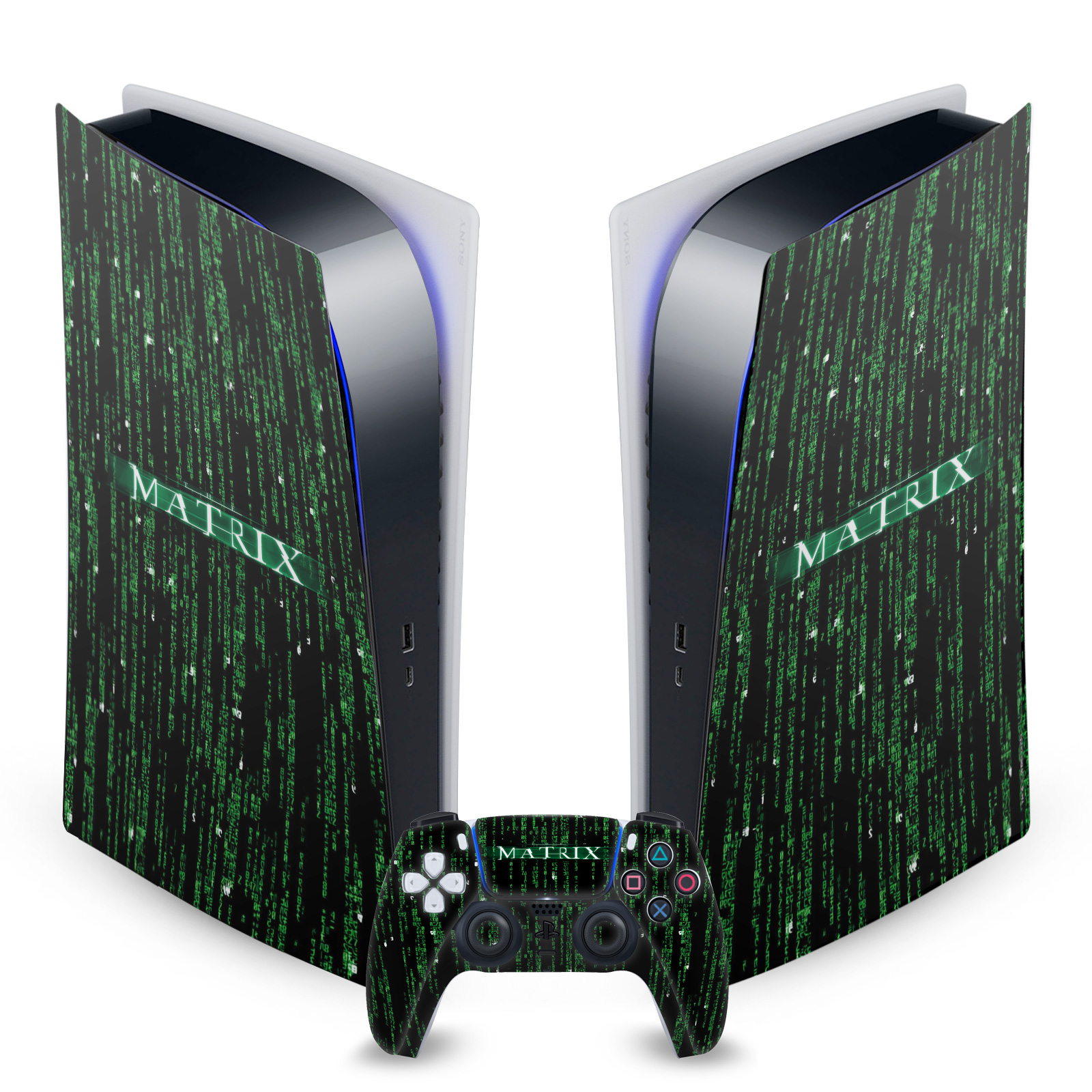 OFFICIAL THE MATRIX KEY ART VINYL SKIN DECAL FOR SONY PS5 DIGITAL EDITION BUNDLE