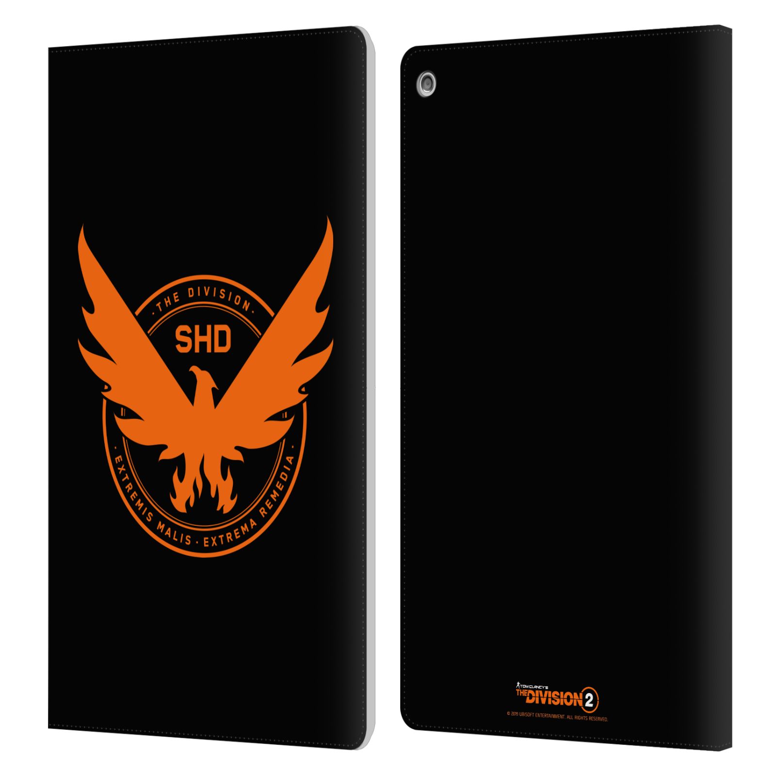 OFFICIAL TOM CLANCY'S THE DIVISION 2 LOGO ART LEATHER BOOK CASE FOR AMAZON FIRE