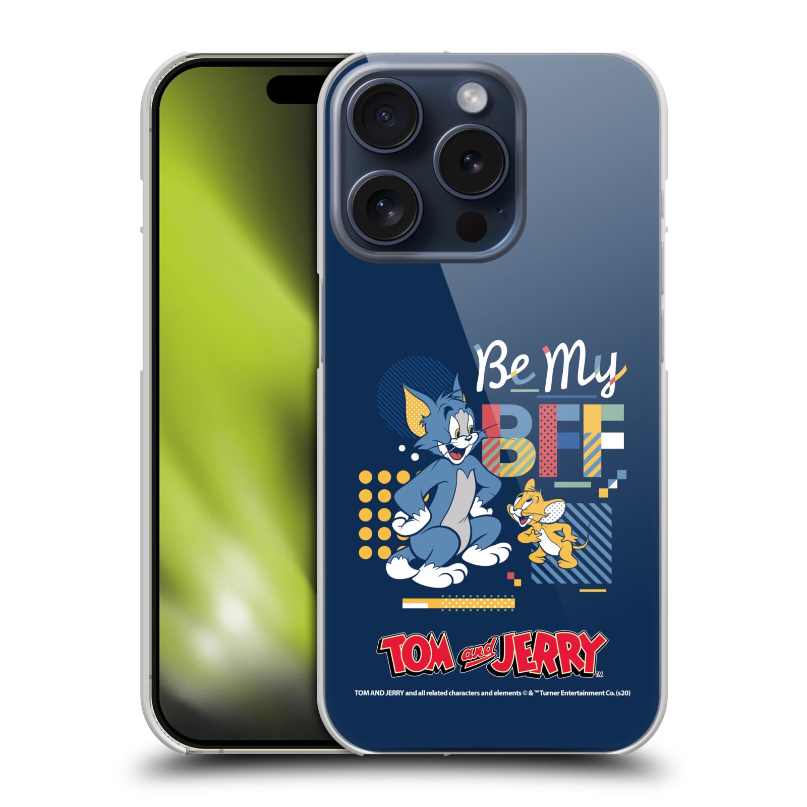 OFFICIAL TOM AND JERRY COLOR BLOCKS HARD BACK CASE FOR APPLE iPHONE PHONES