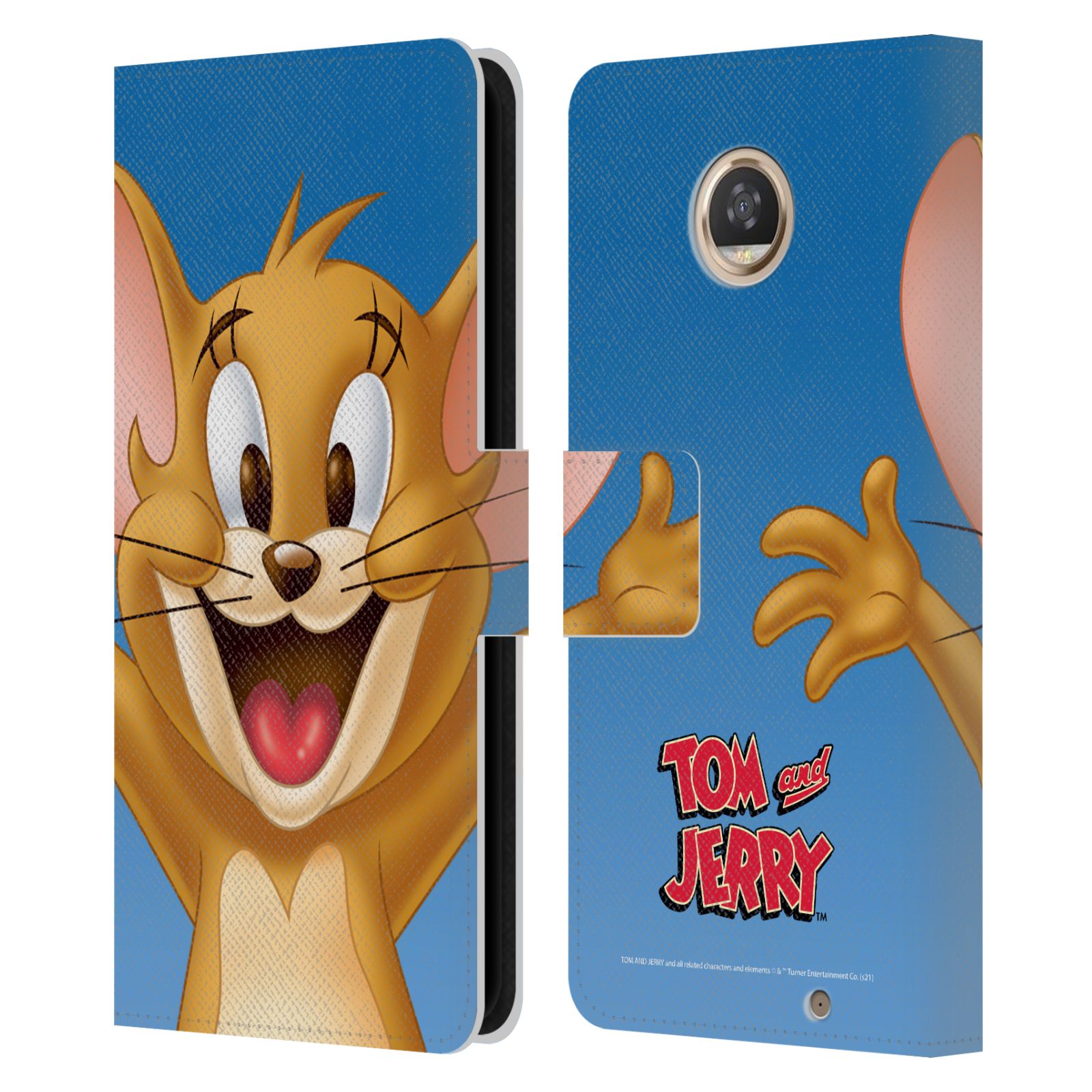 OFFICIAL TOM AND JERRY FULL FACE LEATHER BOOK WALLET CASE FOR MOTOROLA PHONES 2