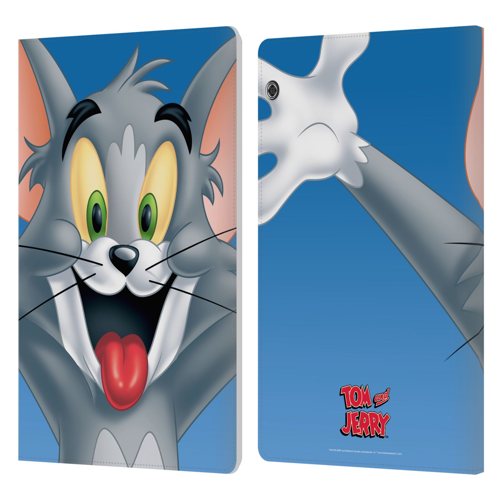 OFFICIAL TOM AND JERRY FULL FACE LEATHER BOOK CASE FOR HUAWEI XIAOMI TABLET - Picture 7 of 7