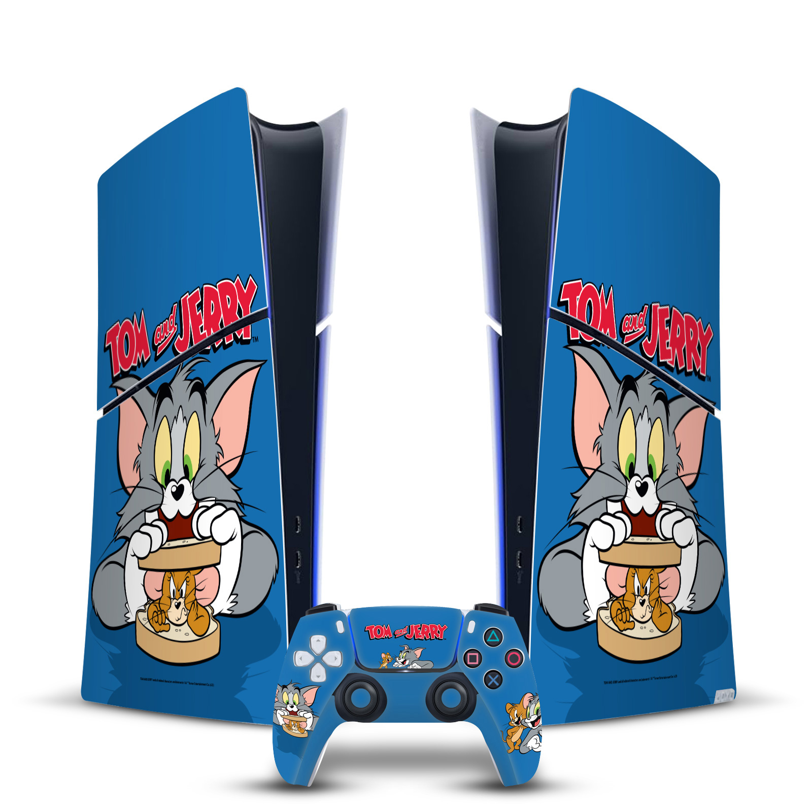 TOM AND JERRY GRAPHICS VINYL SKIN FOR PS5 SLIM/PRO DIGITAL CONSOLE & CONTROLLER