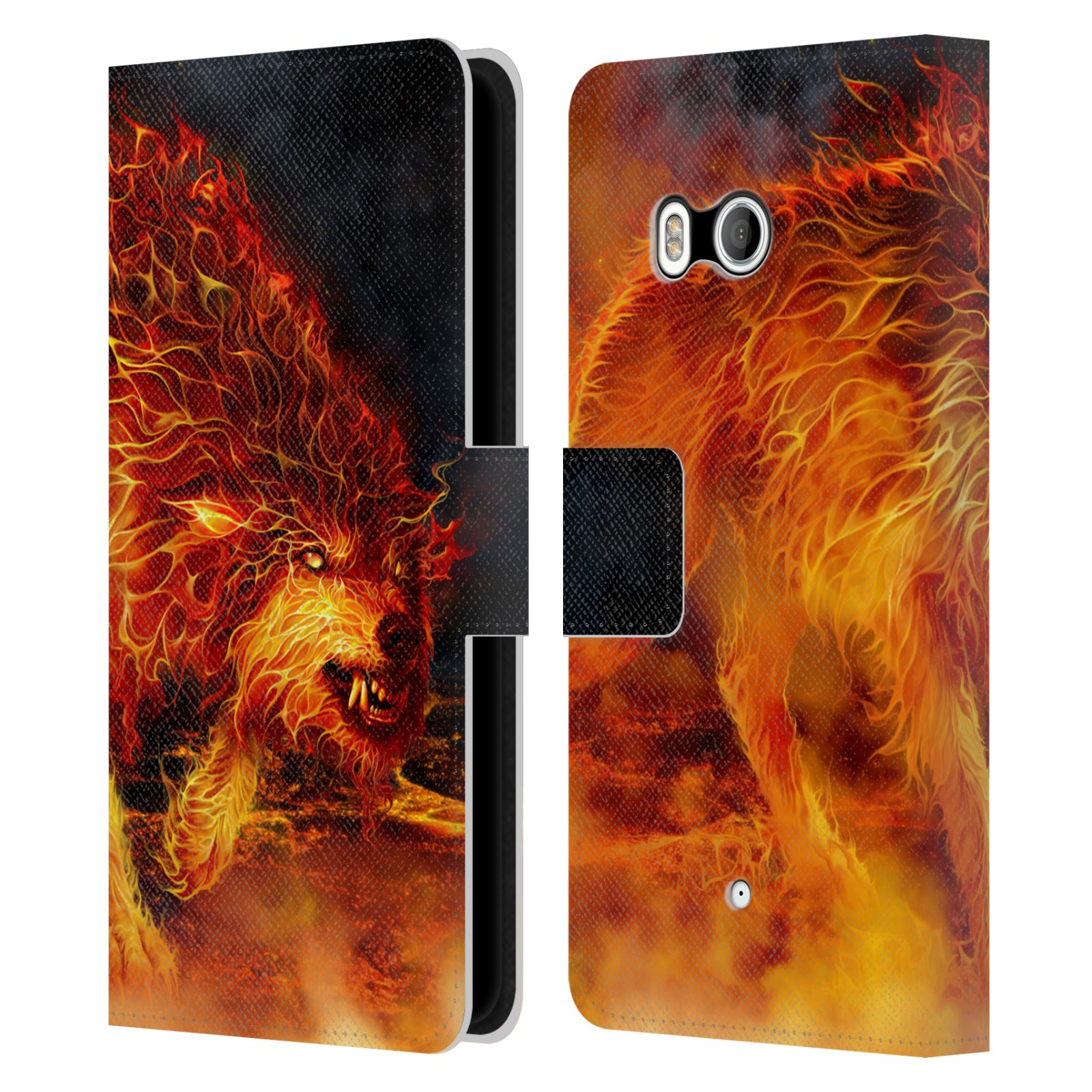 OFFICIAL TOM WOOD FIRE CREATURES LEATHER BOOK WALLET CASE COVER FOR HTC PHONES 1 - Picture 7 of 7