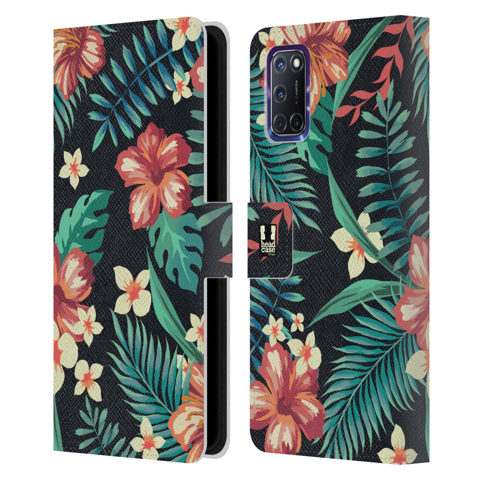 FUNDA Y PAPEL TAPIZ DE CUERO CON ESTAMPADO TROPICAL HEAD CASE DESIGNS PARA TELÉFONOS OPPO - Imagen 8 de 14