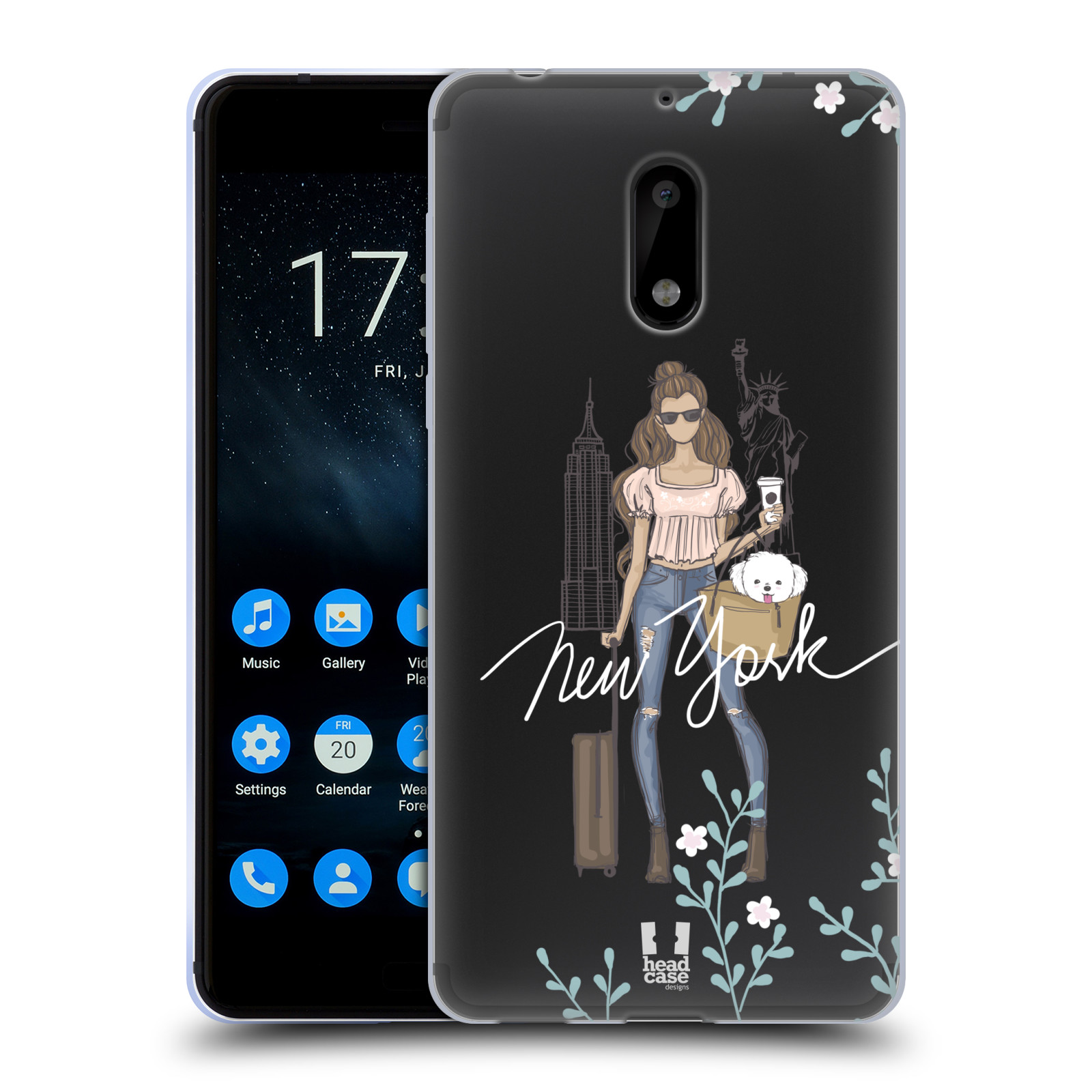 CUSTODIA HEAD CASE DESIGNS TRAVEL GIRLS GEL MORBIDO PER NOKIA PHONES 1 - Foto 9 di 10