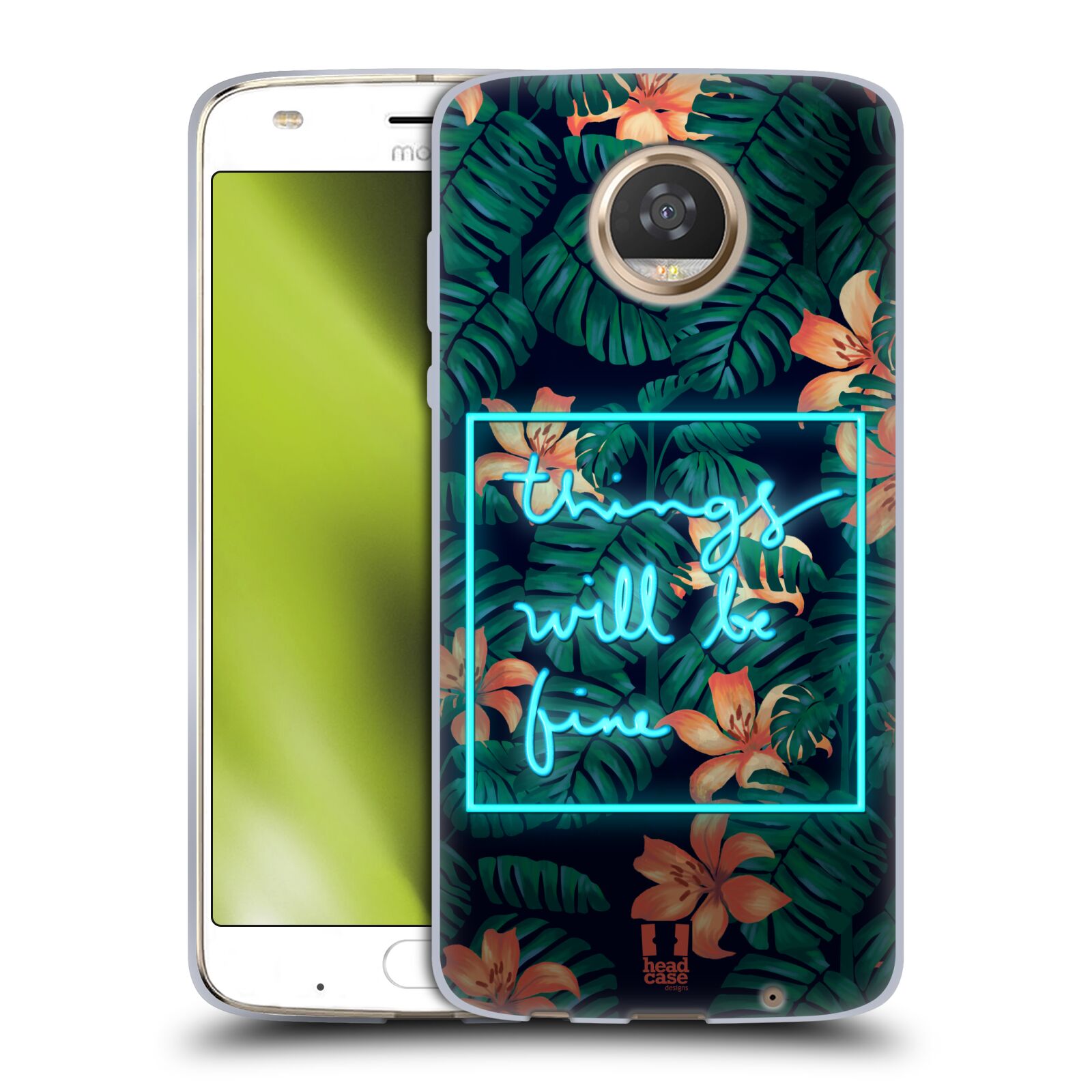 FUNDA HEAD CASE DESIGNS CON DIBUJO DE GEL SUAVE TIPOGRAFÍA TROPICAL PARA TELÉFONOS MOTOROLA 2 - Imagen 8 de 10