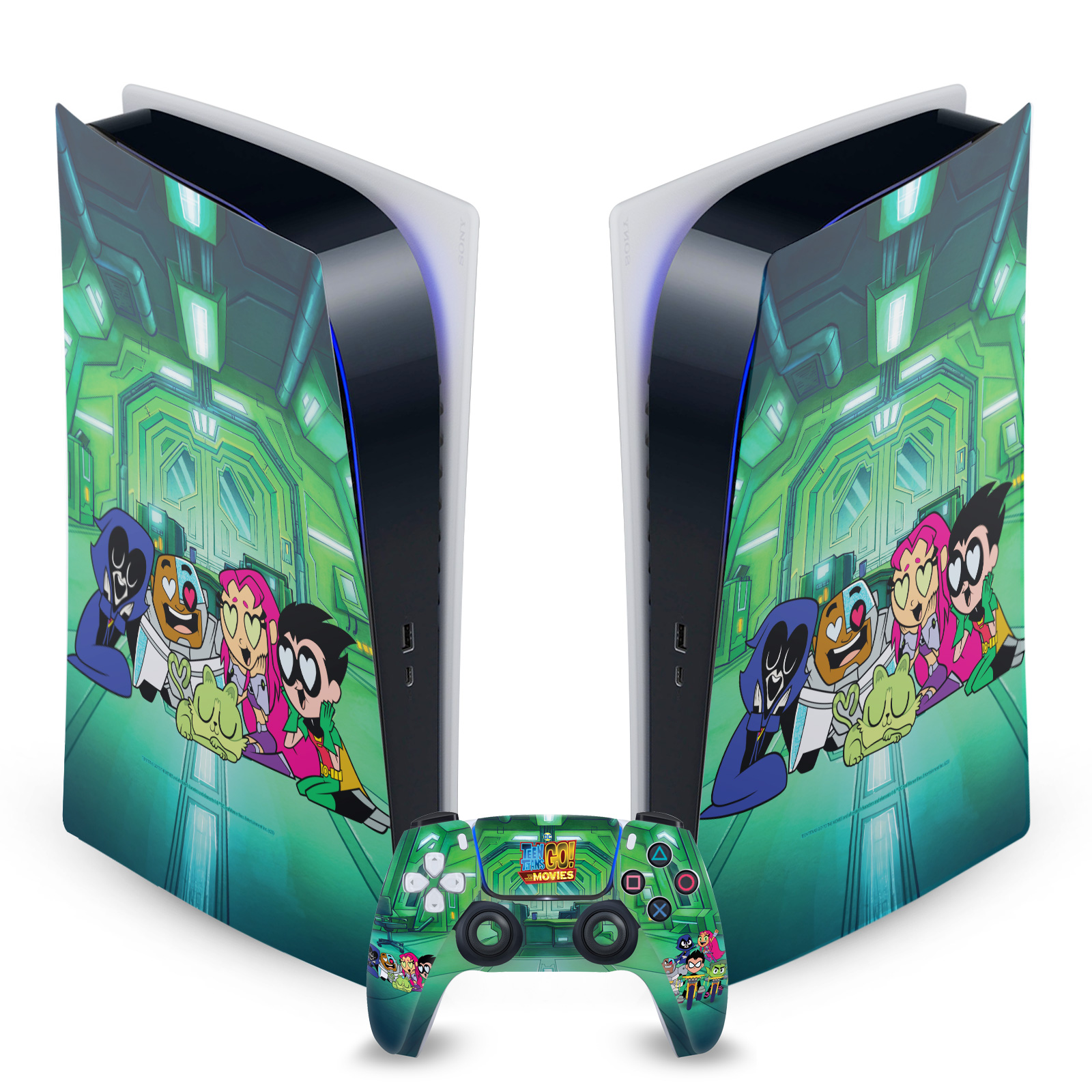 TEEN TITANS GO! TO THE MOVIES GRAPHICS SKIN FOR SONY PS5 DIGITAL EDITION BUNDLE