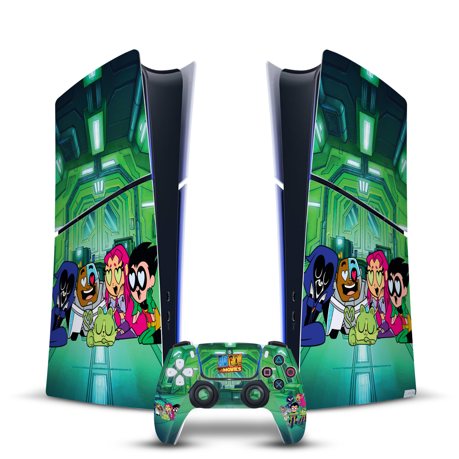 TEEN TITANS GO! TO THE MOVIES GRAPHICS VINYL SKIN FOR PS5 SLIM DIGITAL BUNDLE