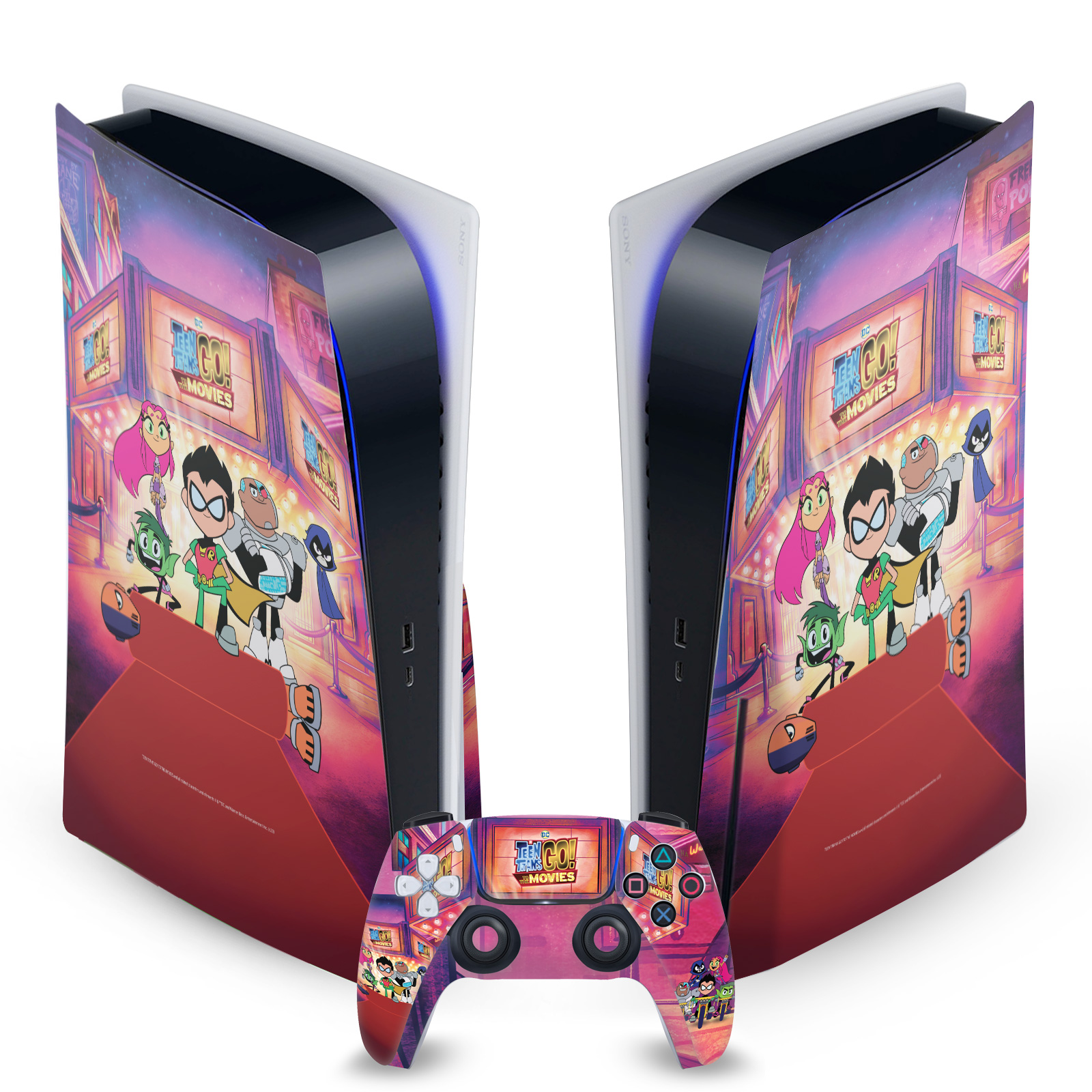 TEEN TITANS GO! TO THE MOVIES GRAPHICS VINYL SKIN SONY PS5 DISC EDITION BUNDLE