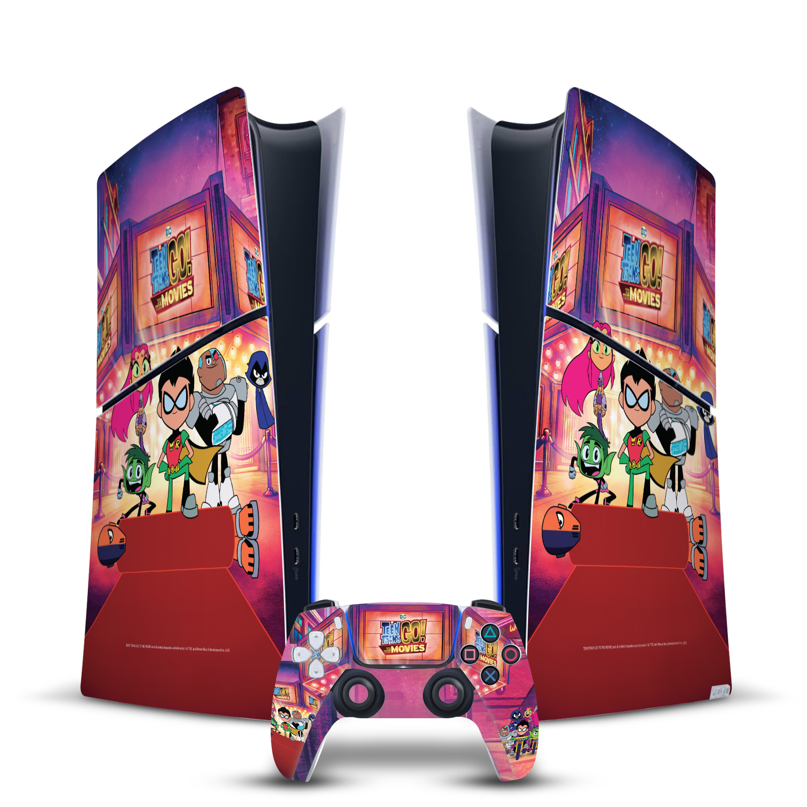 TEEN TITANS GO! TO THE MOVIES GRAPHICS VINYL SKIN FOR PS5 SLIM DIGITAL BUNDLE