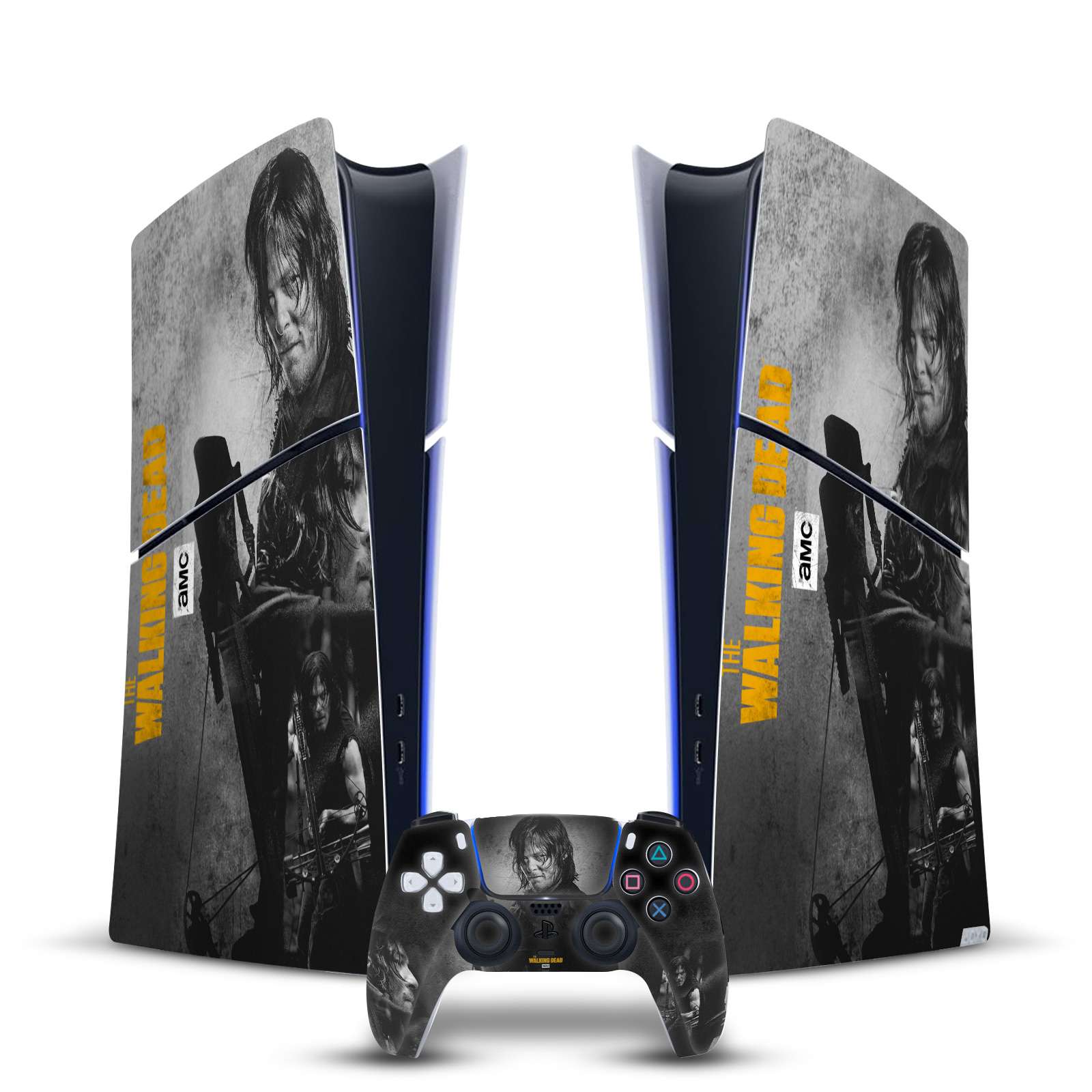 AMC THE WALKING DEAD DARYL DIXON GRAPHICS VINYL SKIN FOR PS5 SLIM DIGITAL BUNDLE