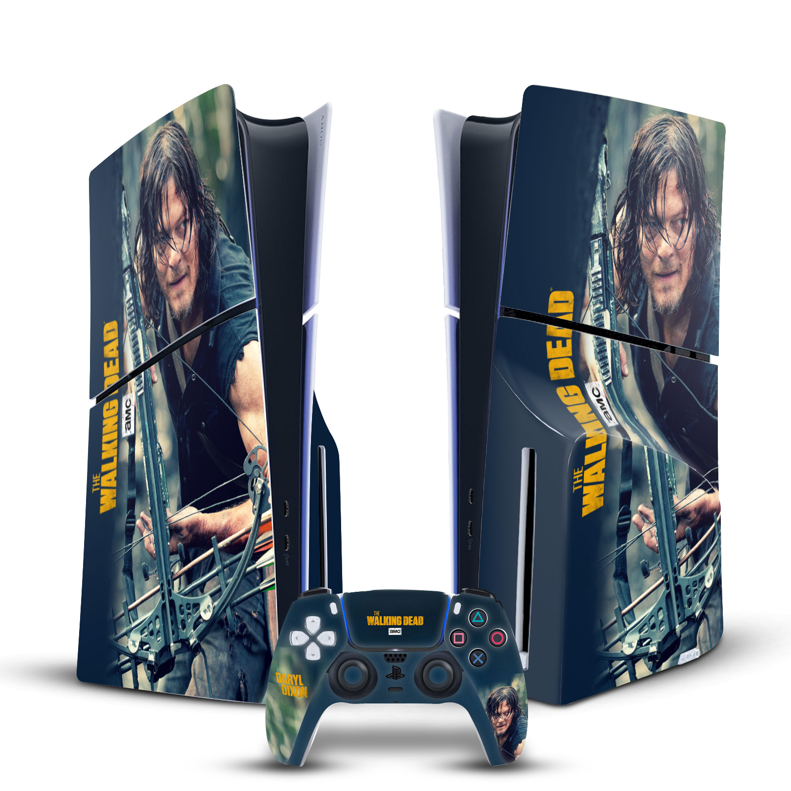 THE WALKING DEAD DARYL DIXON GRAPHICS SKIN FOR SONY PS5 SLIM DISC EDITION BUNDLE