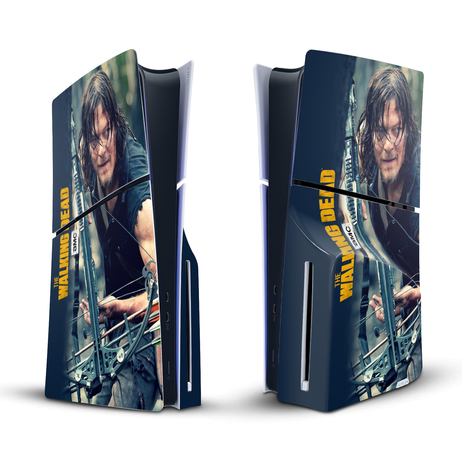 THE WALKING DEAD DARYL DIXON GRAPHICS VINYL SKIN FOR SONY PS5 SLIM DISC CONSOLE