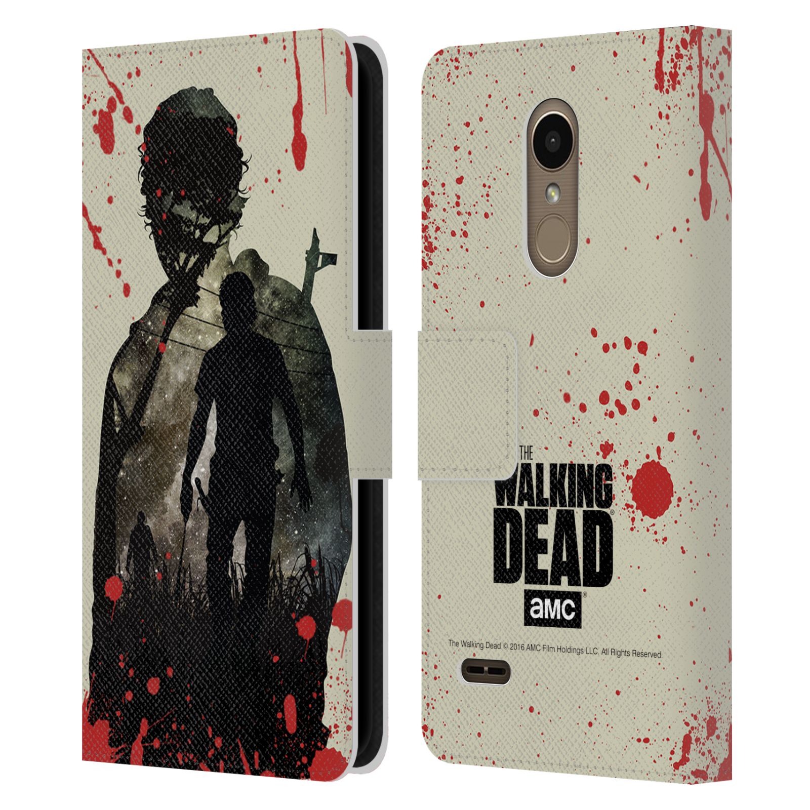AMC THE WALKING DEAD SILHOUETTES LEATHER BOOK WALLET CASE FOR LG PHONES 1 - Picture 7 of 7