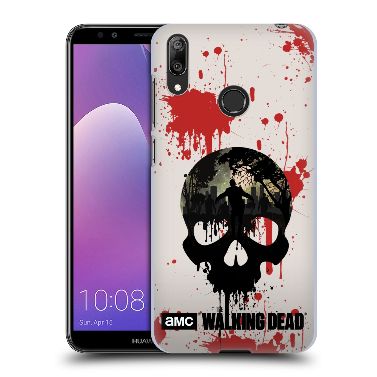 Plastové pouzdro na mobil Huawei Y7 (2019) - Head Case - Živí mrtví - Lebka (Plastový kryt, pouzdro, obal na mobilní telefon Huawei Y7 2019 s motivem Živí mrtví - Lebka)