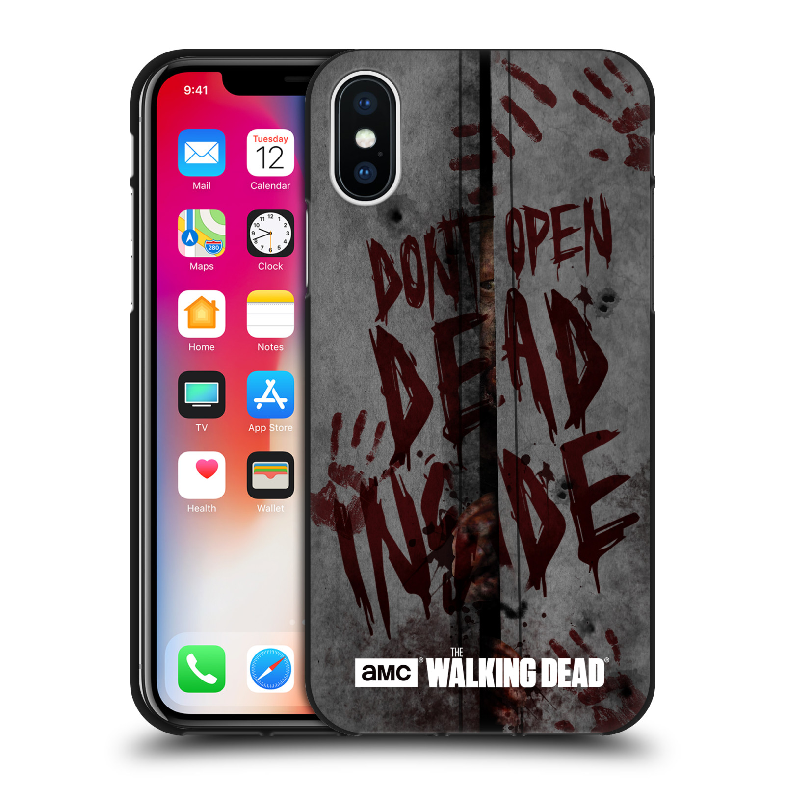 OFFICIAL AMC THE WALKING DEAD TYPOGRAPHY BLACK GEL CASE FOR APPLE iPHONE PHONES - Picture 11 of 21